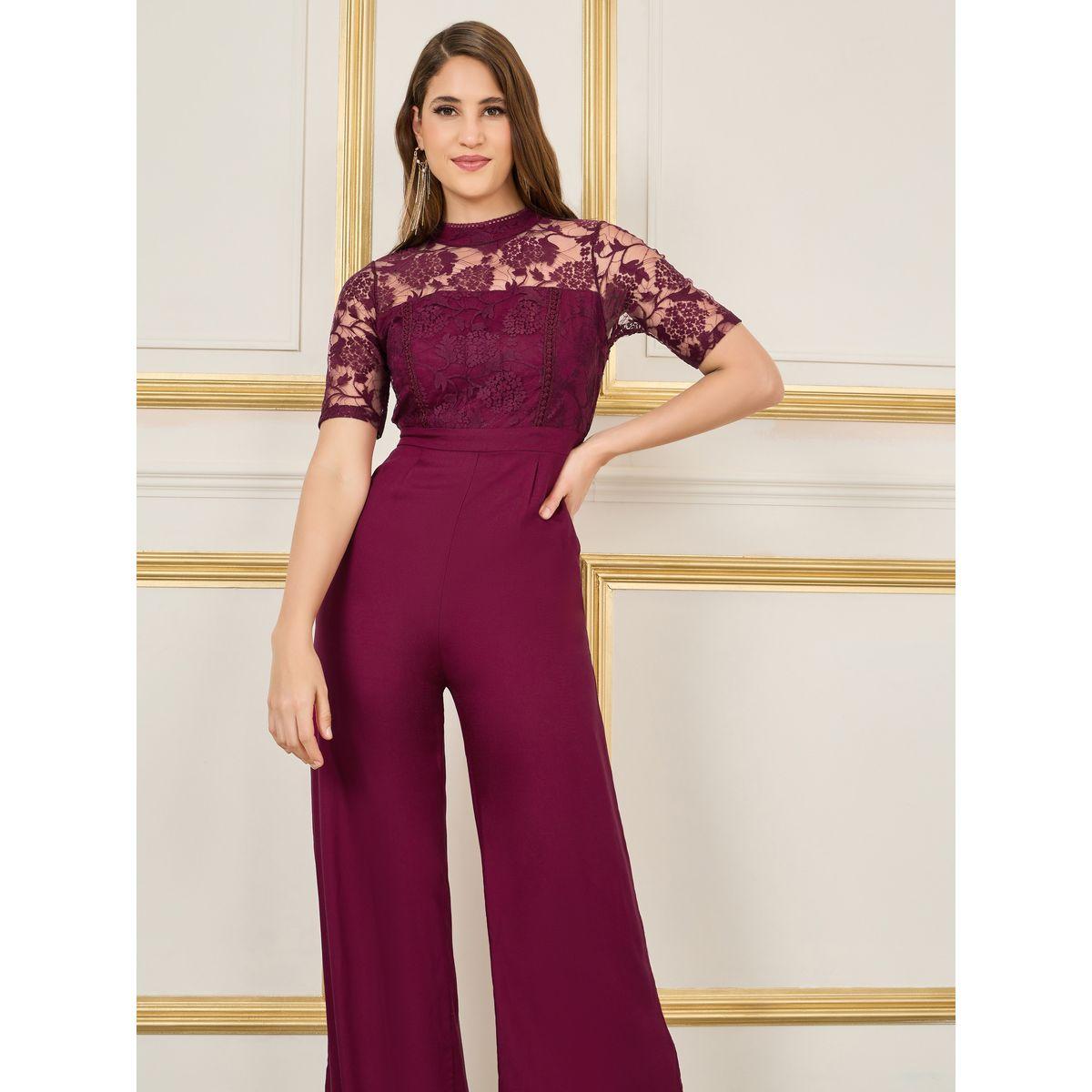 جمبسوت بأرجل واسعة وياقة عالية مع دانتيل-women-clothing-jumpsuits-image-2