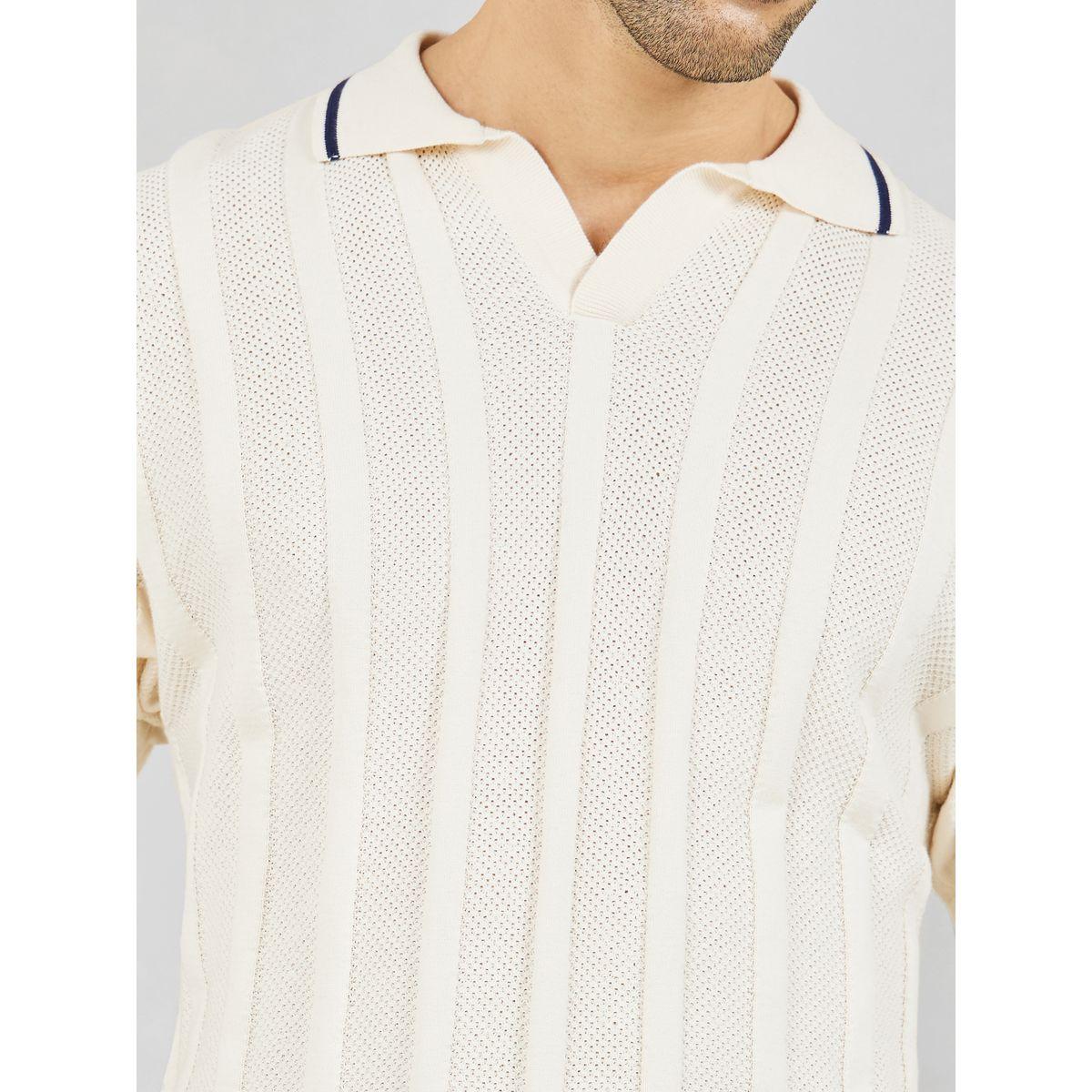 Styli Limited Premium Cotton Ribbed Knit V Neck Relaxed Polo-men-clothing-tshirtsandpolos-polos-image-3