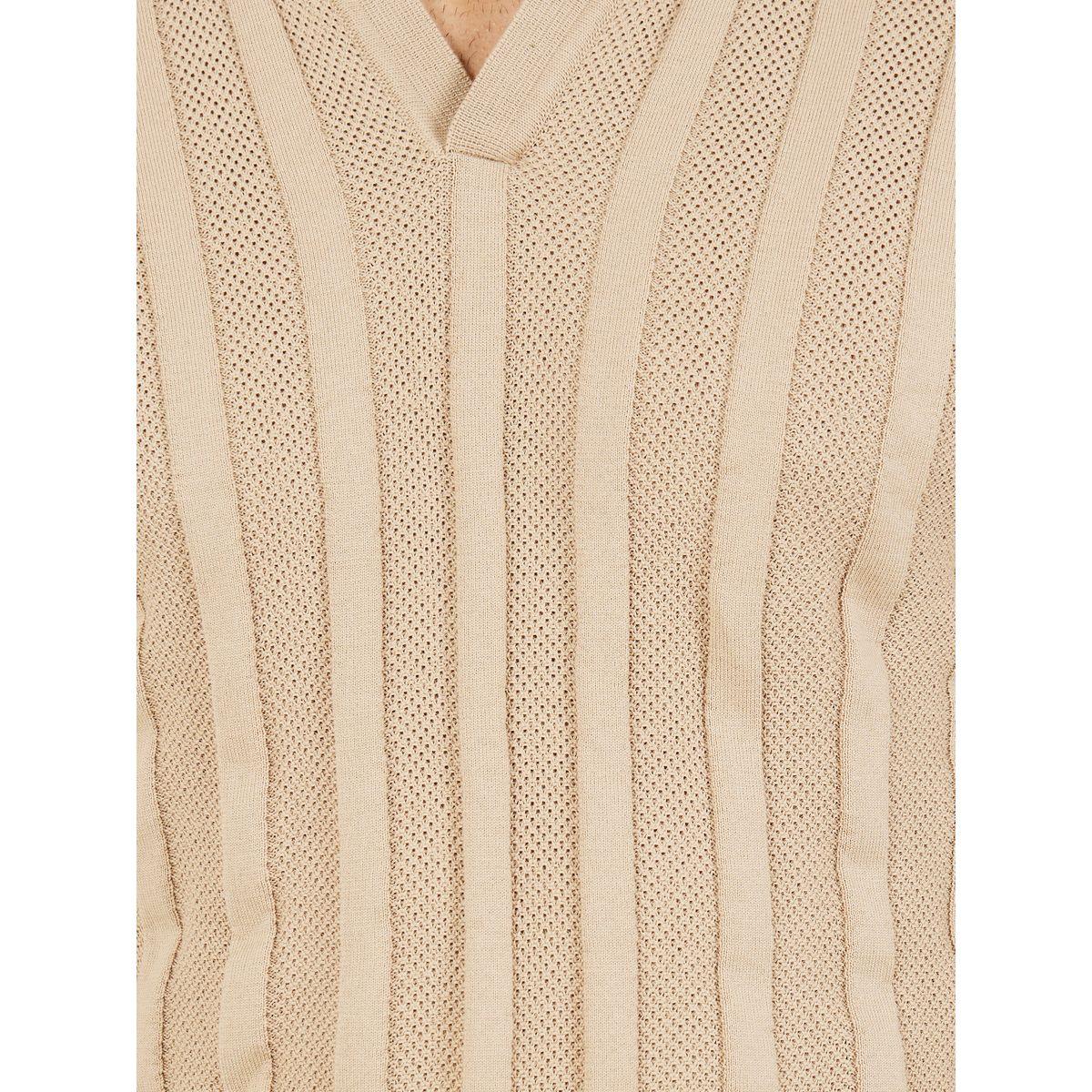 تيشيرت محبوك بياقة بولو وقصة مريحة-men-clothing-tshirtsandpolos-polos-image-3