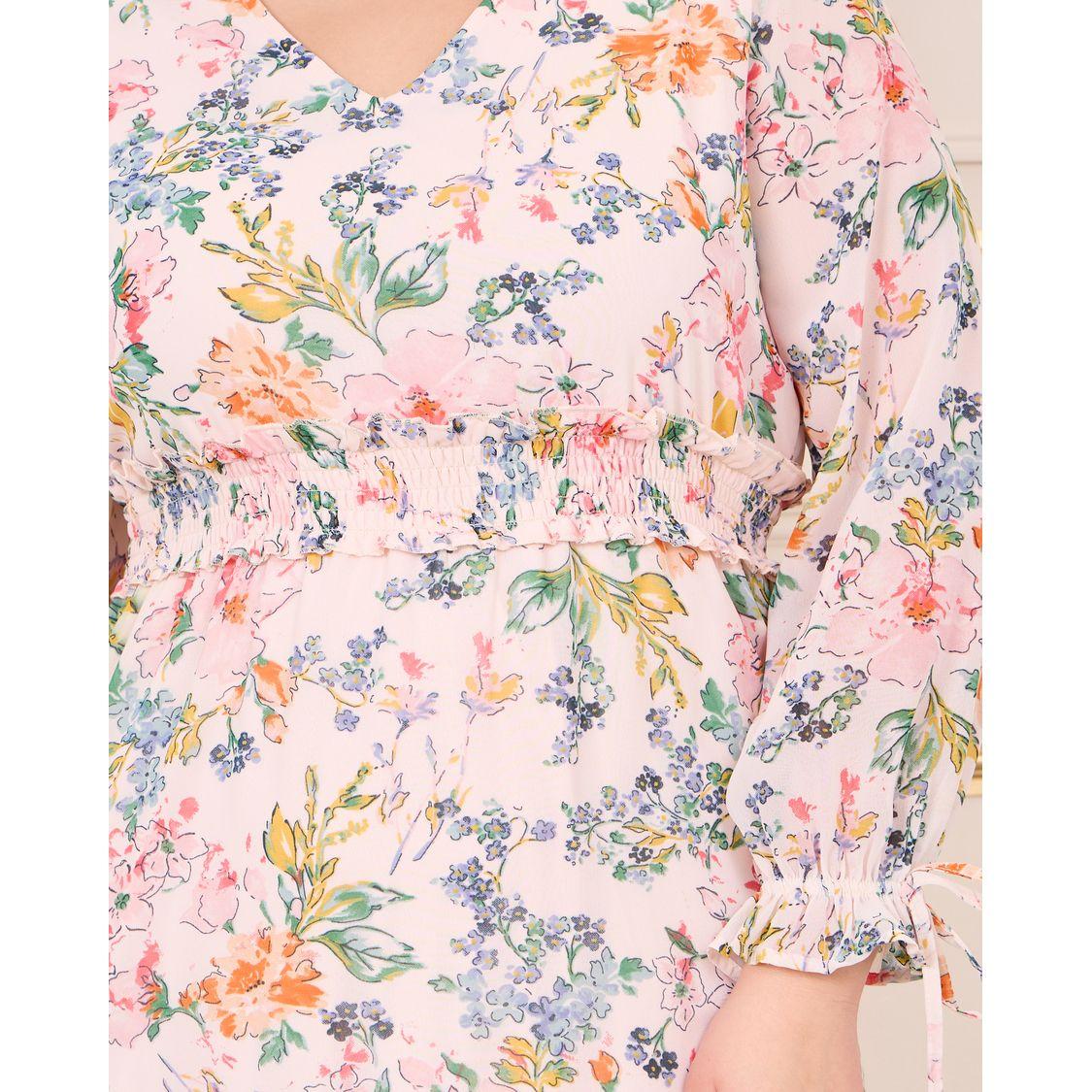 فستان طويل بمقاس كبيروطبعة زهور-women-clothing-dresses-image-3