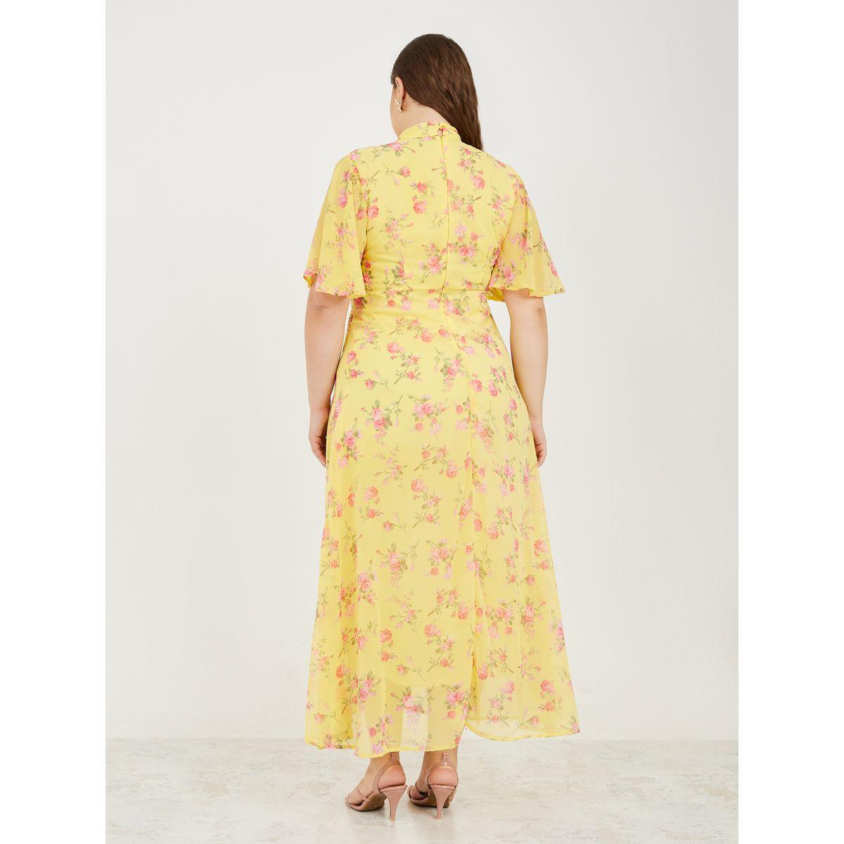 فستان طويل بمقاس كبير وطبعة زهور-women-clothing-dresses-image-5