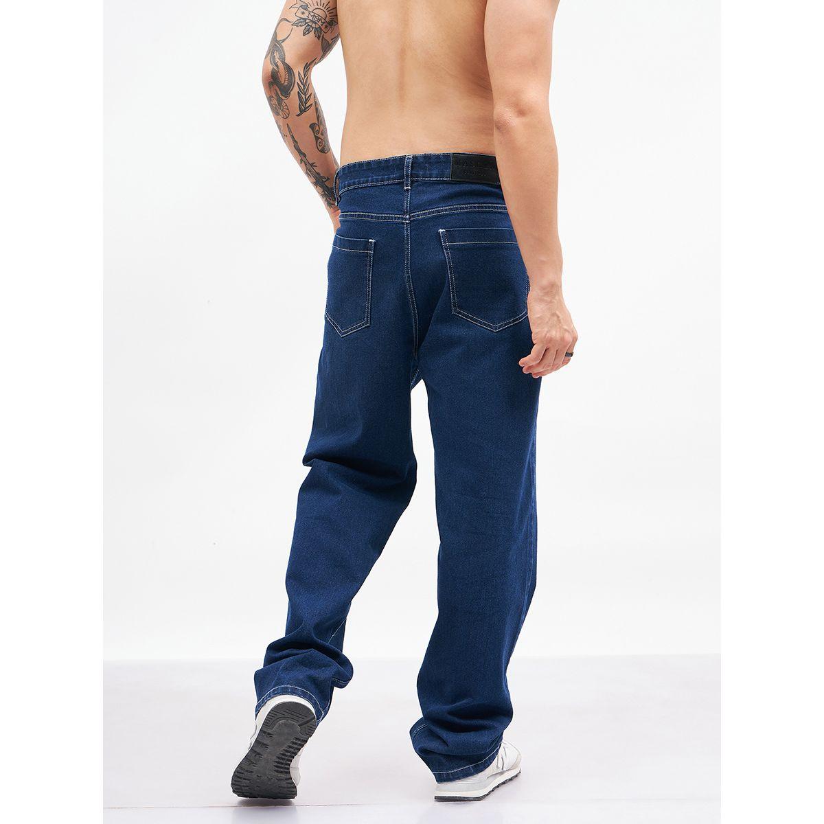 جينز بقصة مريحة وتفاصيل خياطة ماسكلن ساسافراس × ستايلي-men-clothing-bottoms-jeans-image-2