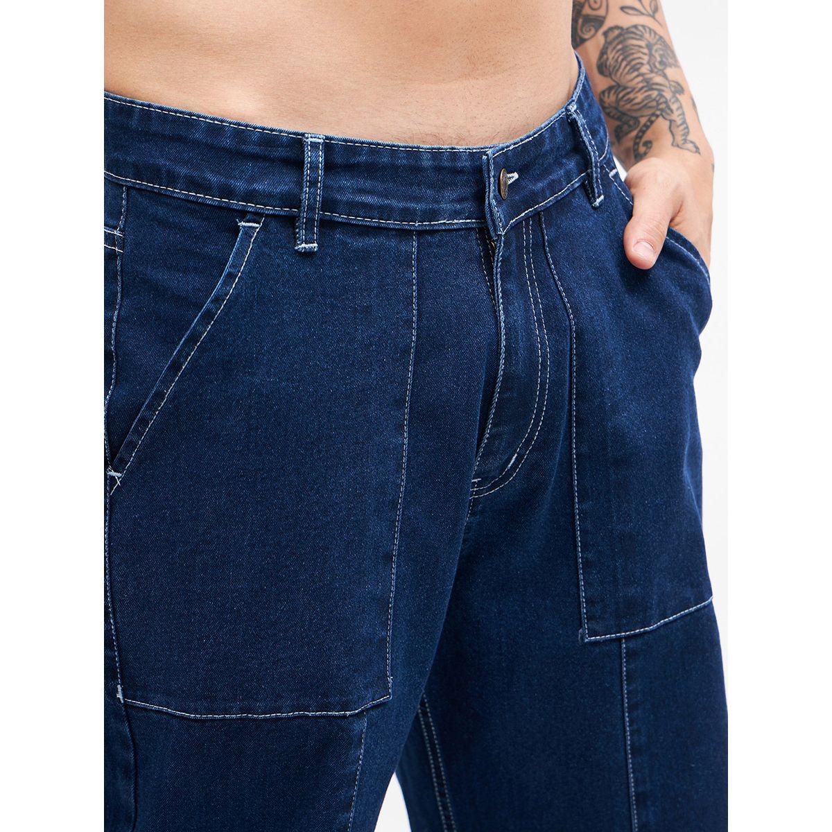 جينز بقصة مريحة وتفاصيل خياطة ماسكلن ساسافراس × ستايلي-men-clothing-bottoms-jeans-image-3