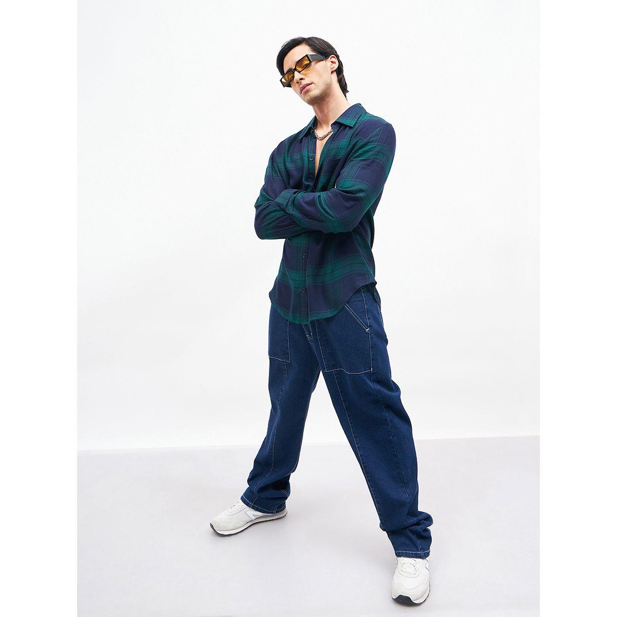 جينز بقصة مريحة وتفاصيل خياطة ماسكلن ساسافراس × ستايلي-men-clothing-bottoms-jeans-image-4