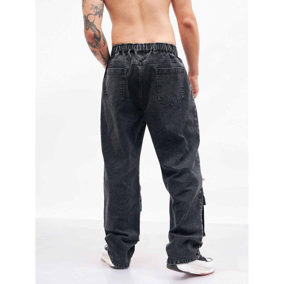 جينز بقصة باجي مع رباط خصر ماسكلن ساسافراس × ستايلي-men-clothing-bottoms-jeans-image-2