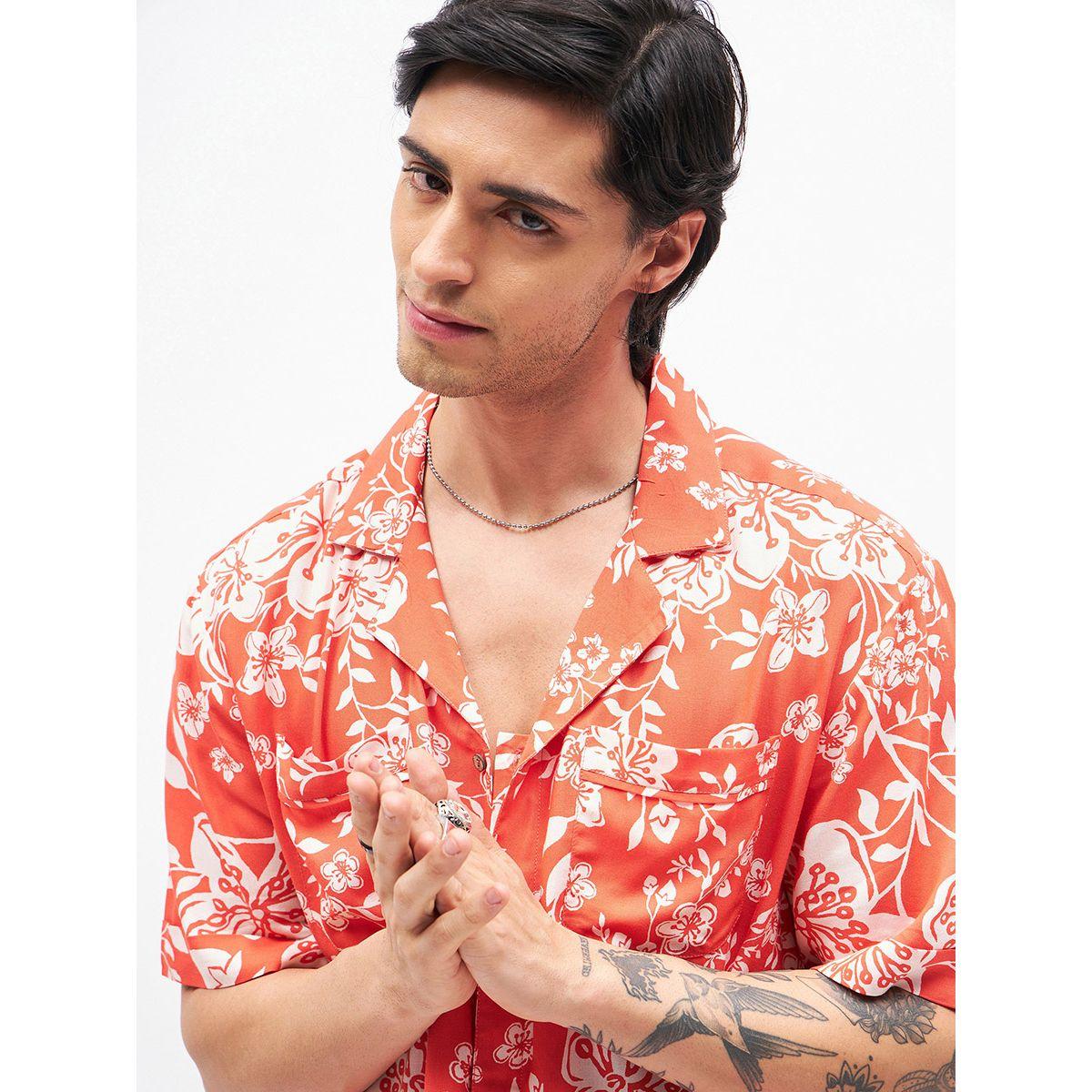 قميص مطبع بالكامل بطبعة استوائية ماسكلن ساسافراس × ستايلي-men-clothing-shirts-image-1