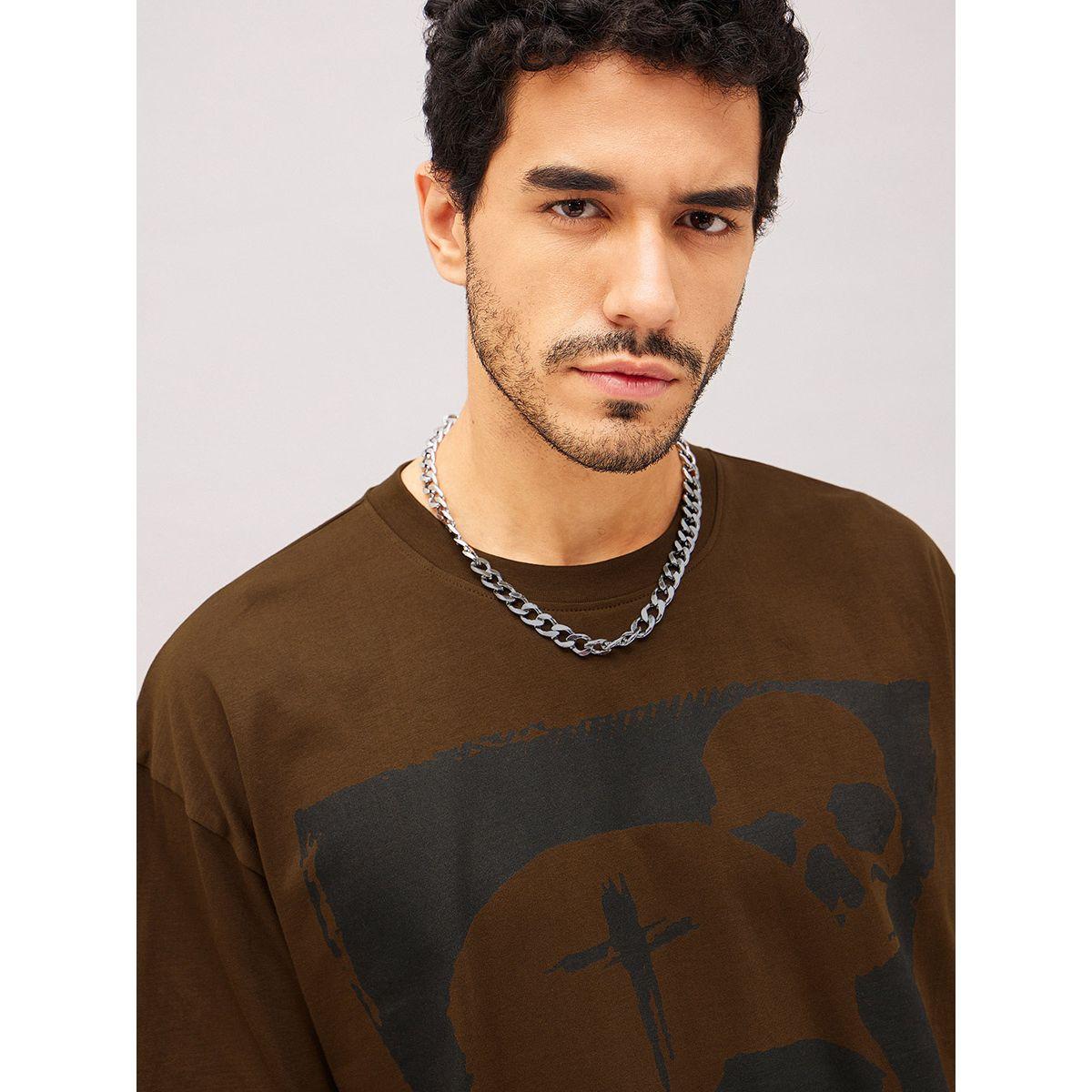 تيشيرت واسع بكتف منخفض ماسكلن ساسافراس × ستايلي-men-clothing-tshirtsandpolos-tshirts-image-1
