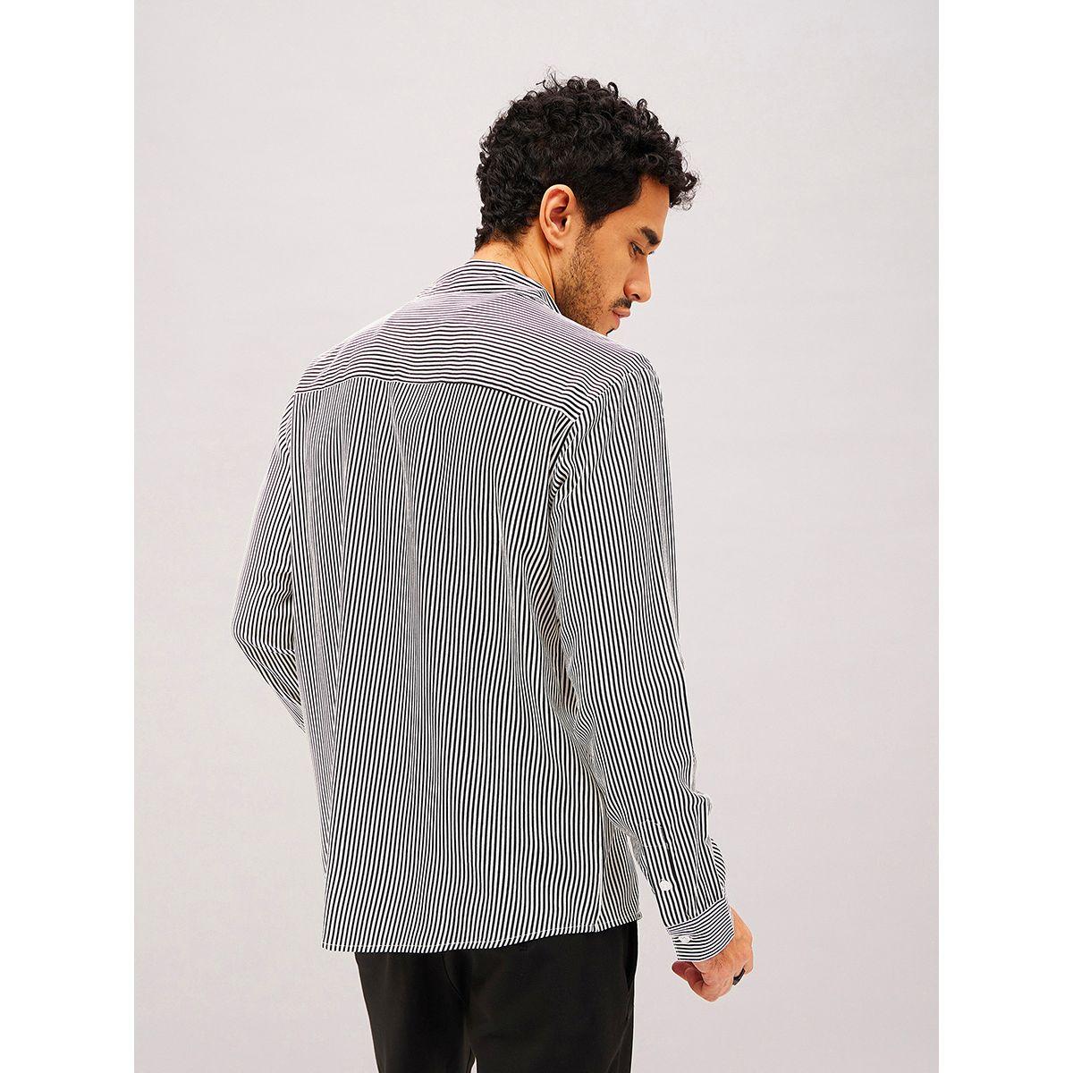 Mascln Sassafras X Styli  Striped Long Sleeve Relaxed Fit Shirt-men-clothing-shirts-image-3