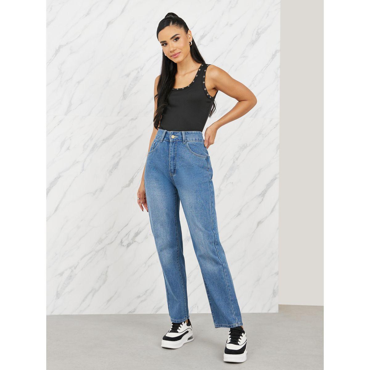 Styli High Rise Straight Fit Ankle Length Jeans-women-clothing-bottoms-jeans-image-2