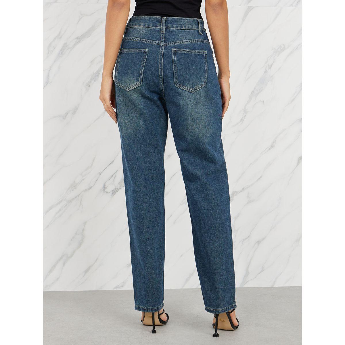 Styli Frayed Texture Super Straight Fit Jeans-women-clothing-bottoms-jeans-image-4
