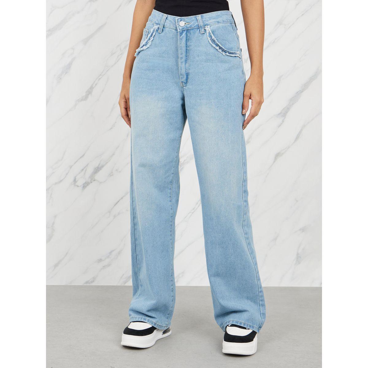 Styli Frayed Texture Super Relaxed Fit Jeans-women-clothing-bottoms-jeans-image-1