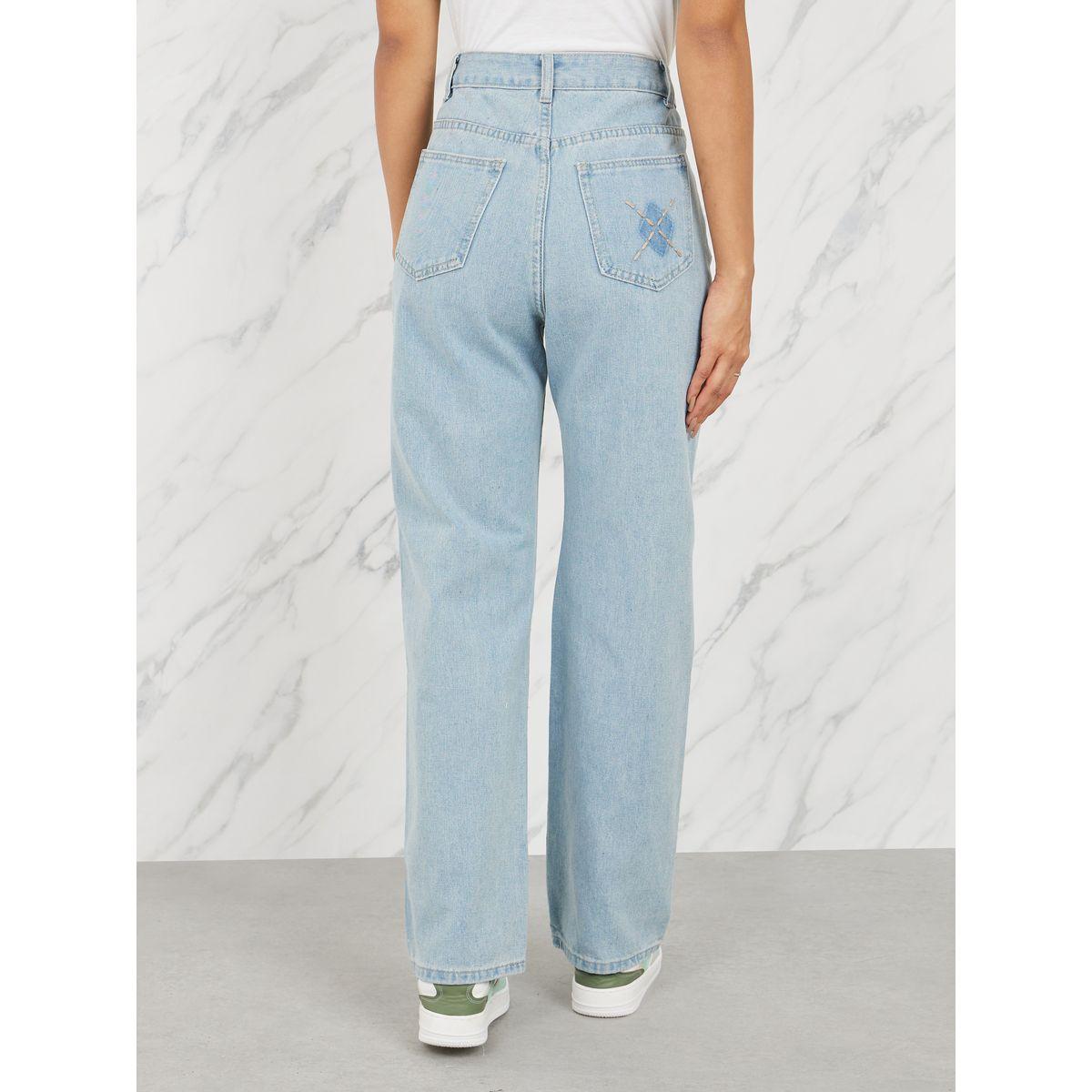 جينز بارجل واسعة وتفاصيل مُطرّزة-women-clothing-bottoms-jeans-image-4