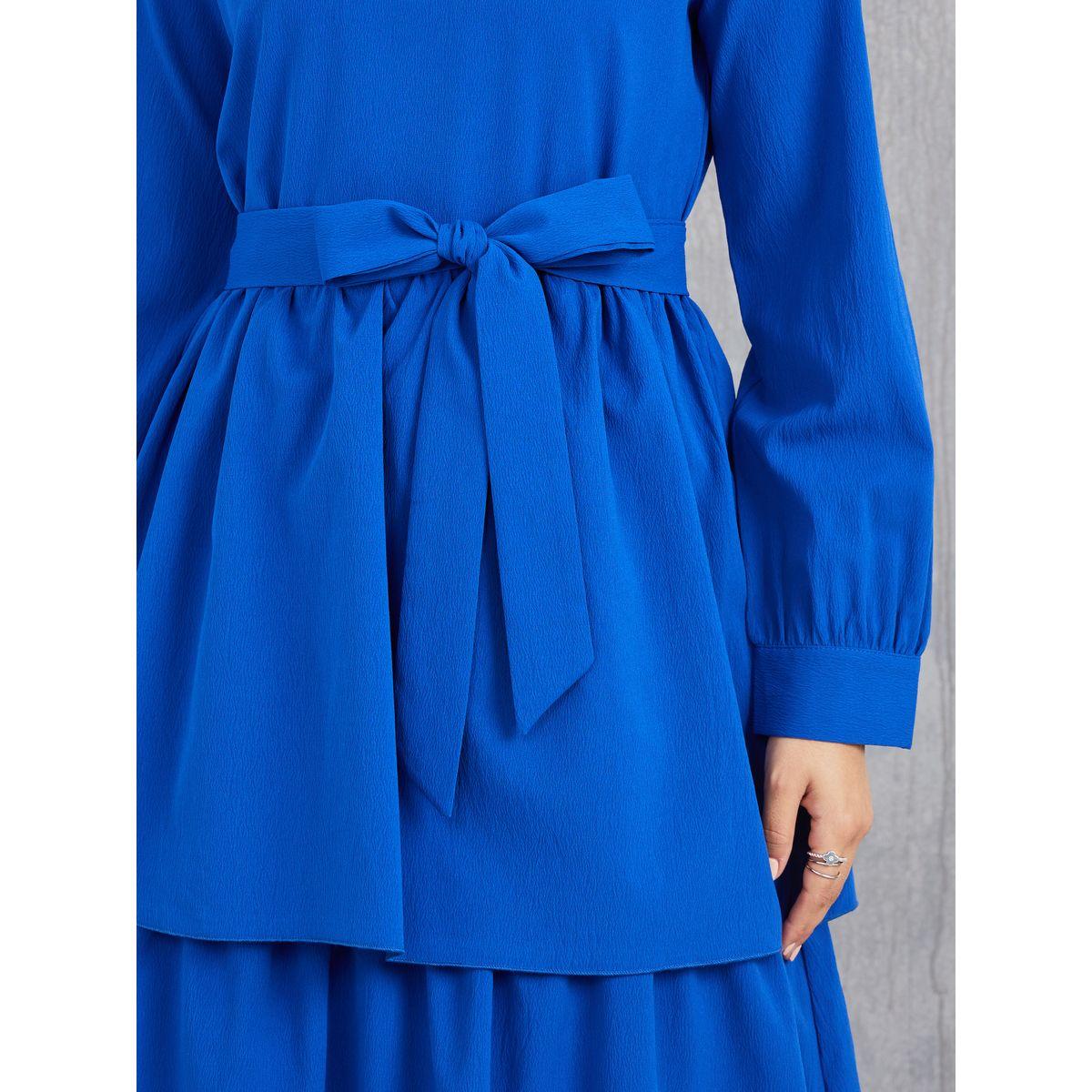 Styli Solid Self Tie Layered Midi Dress-women-clothing-dresses-image-3