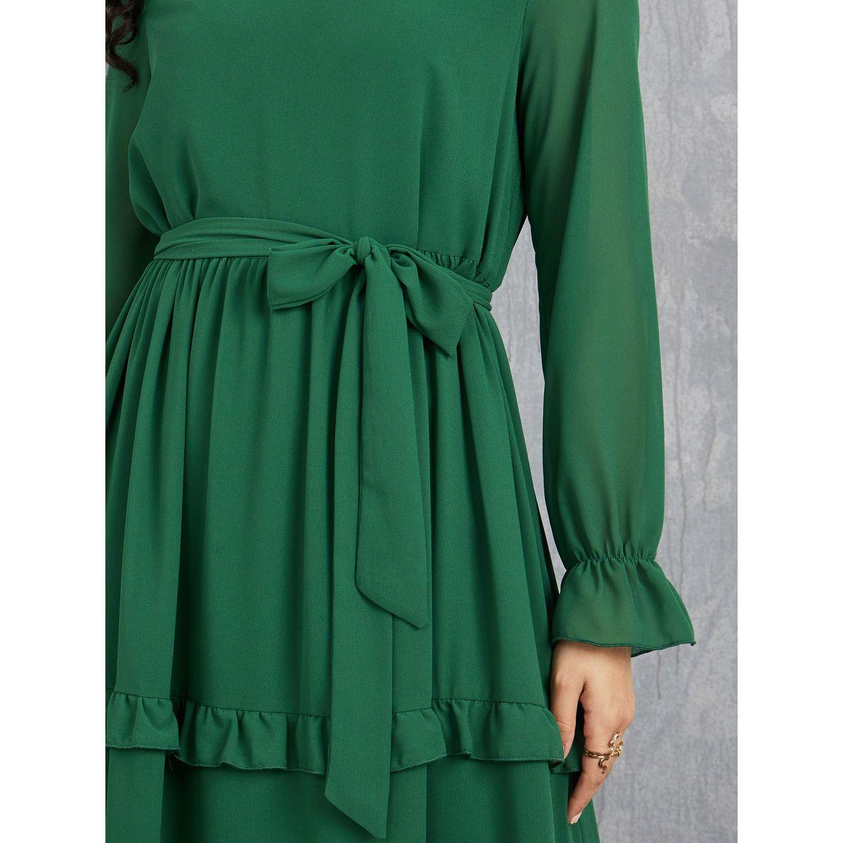 Styli Ruffle Detail Chiffon A-Line Tiered Maxi Dress-women-clothing-dresses-image-3