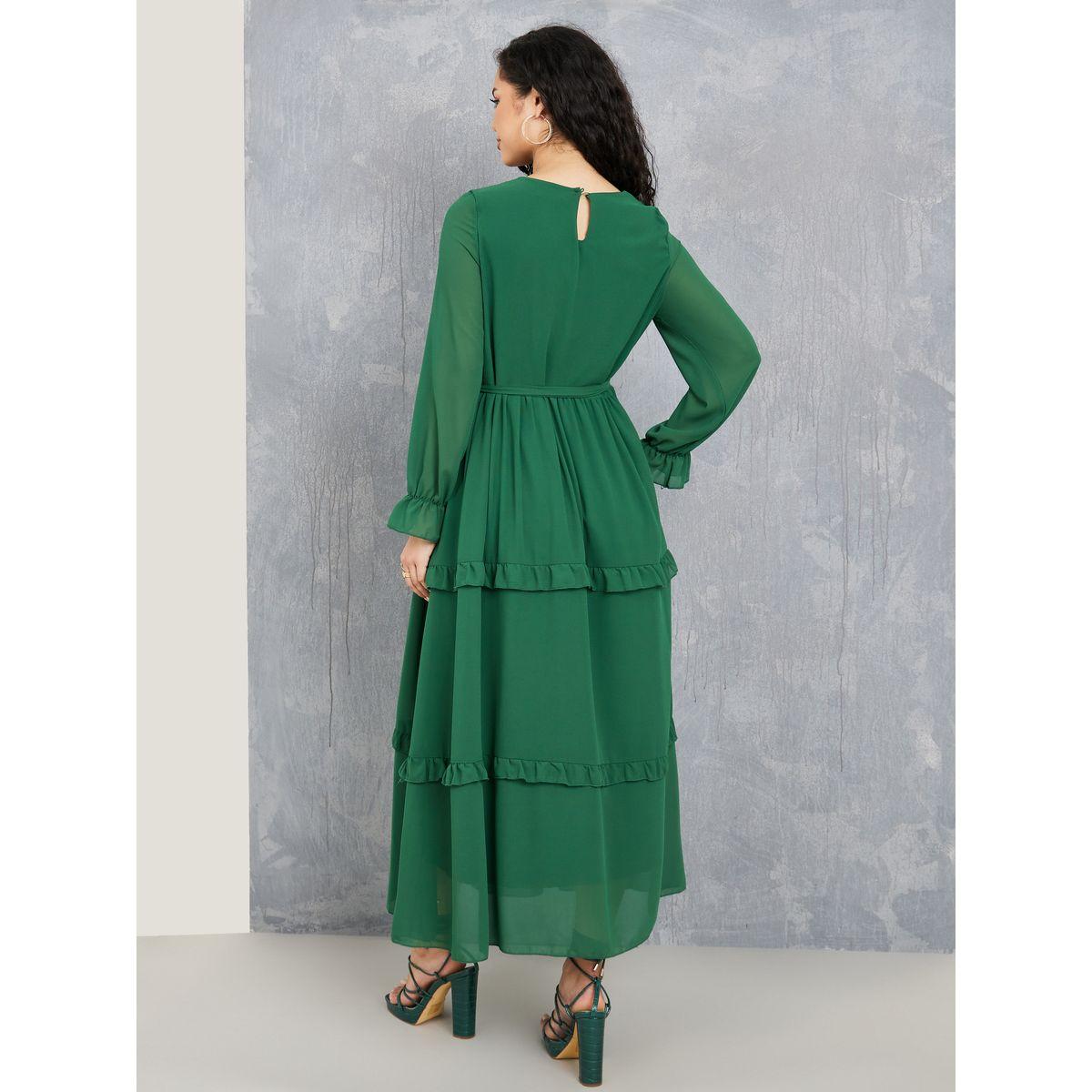 Styli Ruffle Detail Chiffon A-Line Tiered Maxi Dress-women-clothing-dresses-image-4