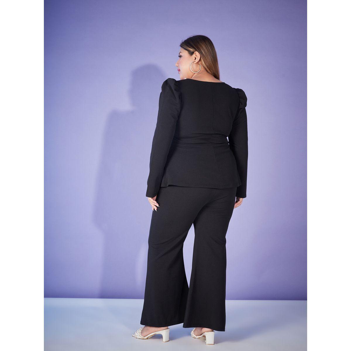 طقم منسق من ( بنطال + بلوزة بيبلوم ) ساسافراس × ستايلي-women-clothing-dresses-image-6