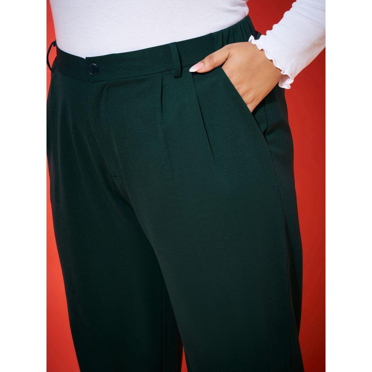 بنطال سادة بقصة مستقيمة ساسافراس × ستايلي-women-clothing-bottoms-trousers-image-4