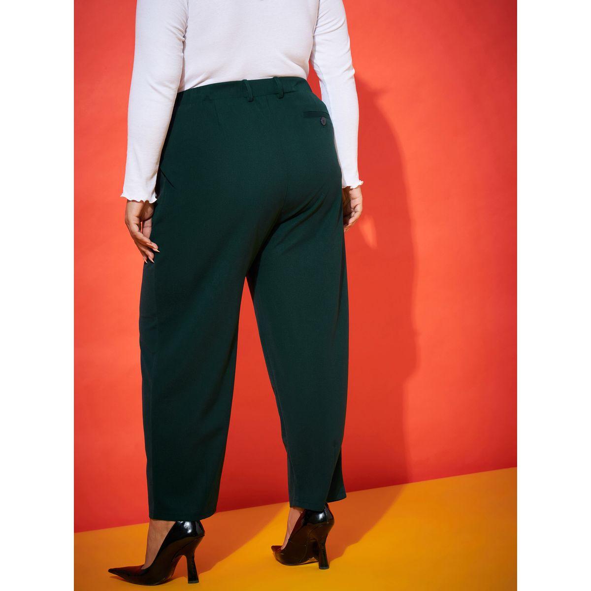 بنطال سادة بقصة مستقيمة ساسافراس × ستايلي-women-clothing-bottoms-trousers-image-5