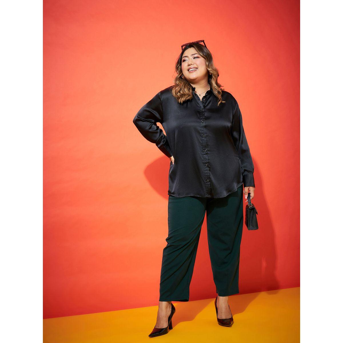 بنطال سادة بقصة مستقيمة ساسافراس × ستايلي-women-clothing-bottoms-trousers-image-6