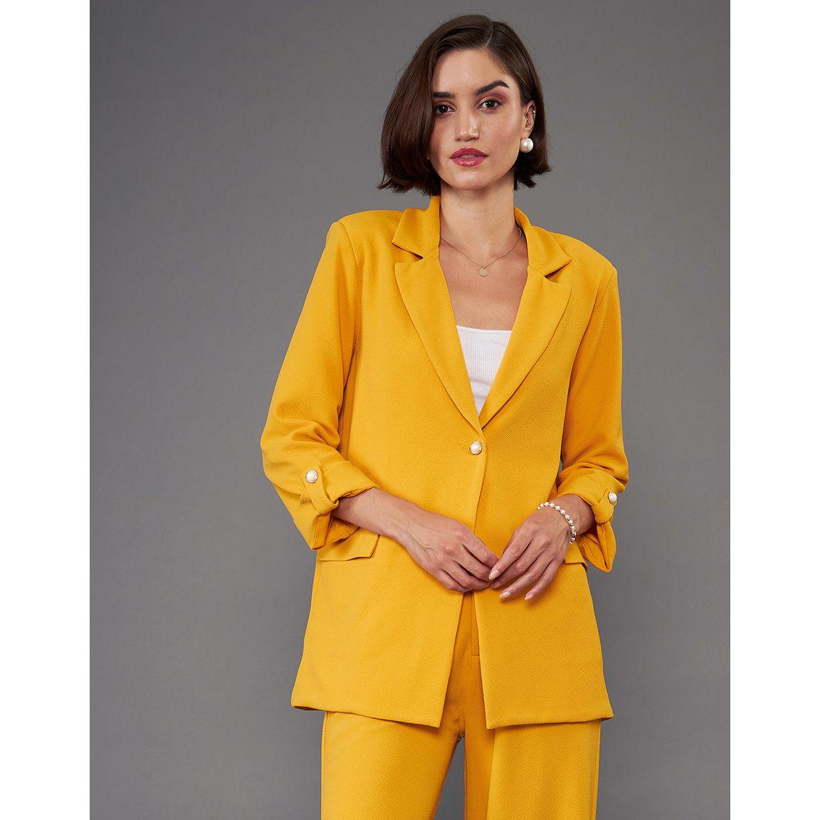 Sassafras X Styli Notch Collar Single Button Longline Blazer-women-clothing-coatsandjackets-blazers-image-1