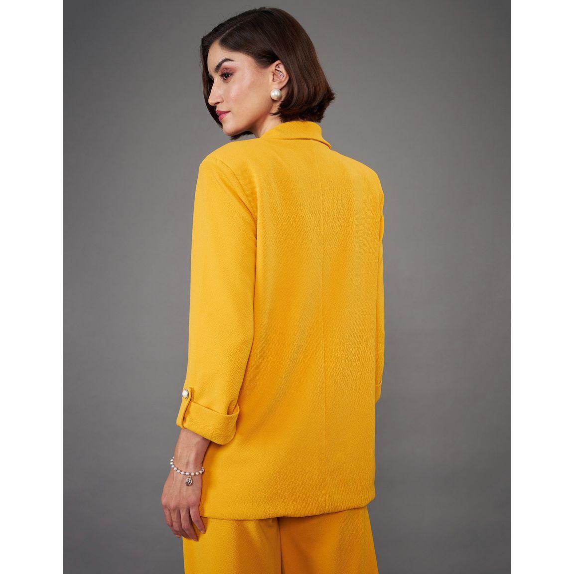 Sassafras X Styli Notch Collar Single Button Longline Blazer-women-clothing-coatsandjackets-blazers-image-5