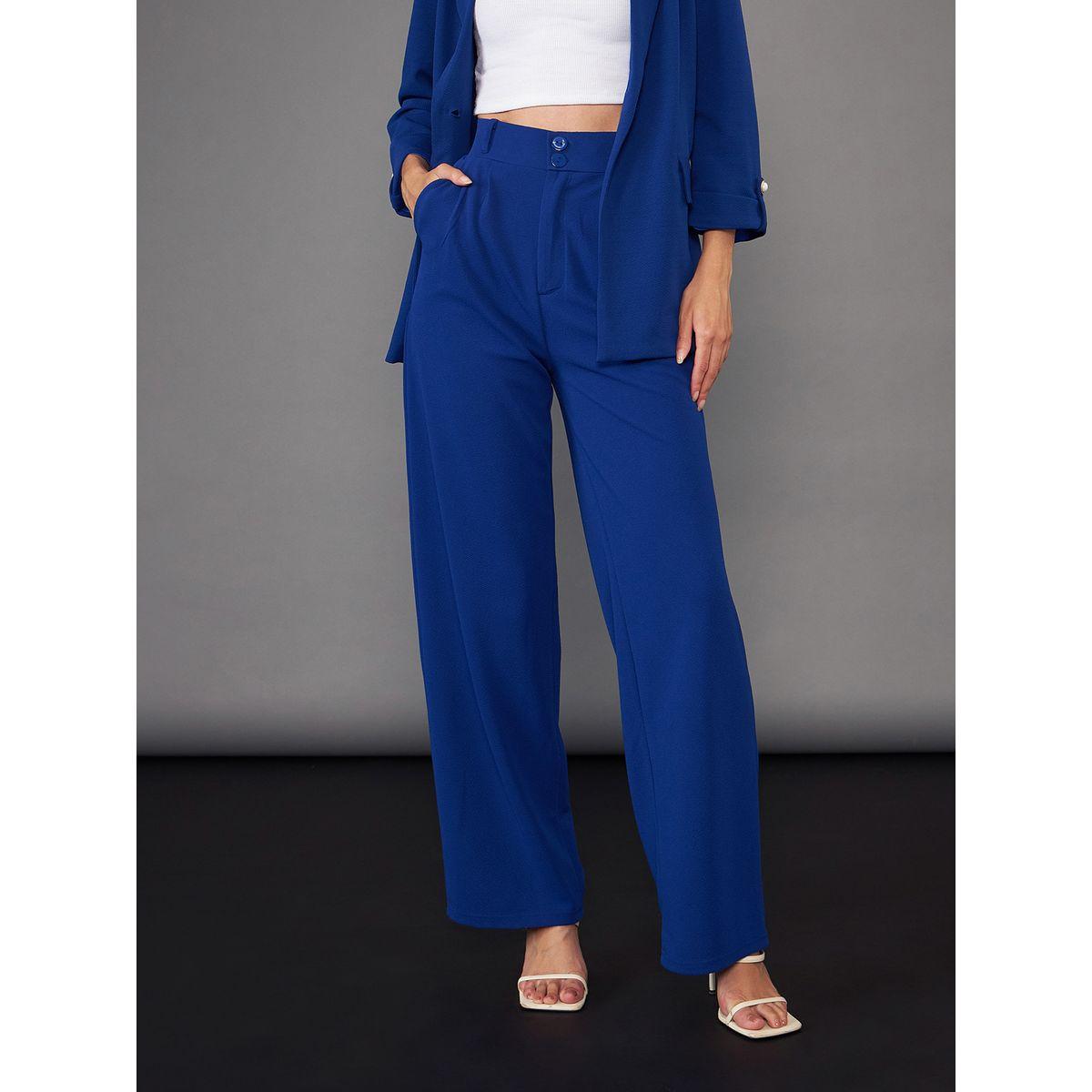 بنطال بأرجل مستقيمة وجيوب ساسافراس × ستايلي-women-clothing-bottoms-trousers-image-1