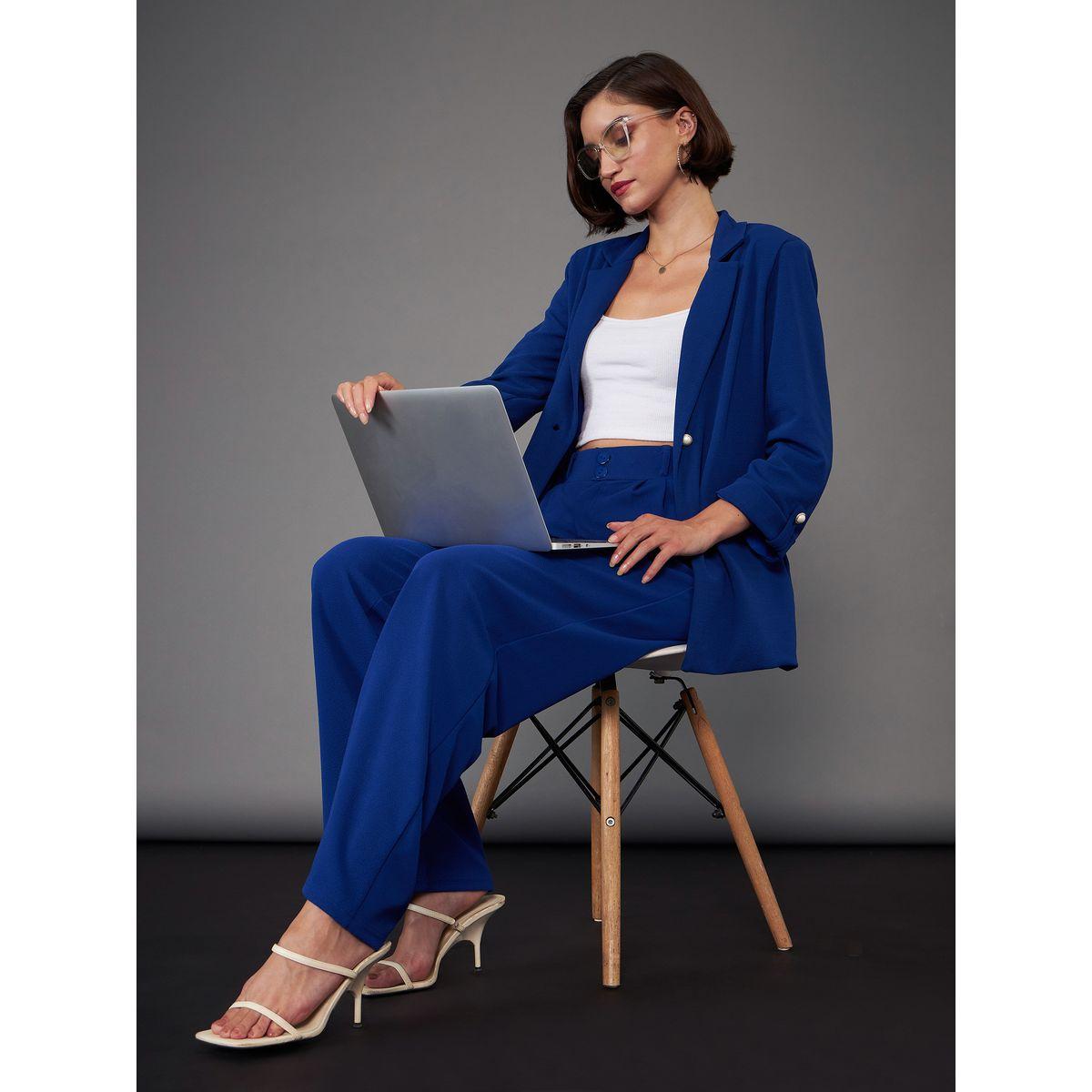 بنطال بأرجل مستقيمة وجيوب ساسافراس × ستايلي-women-clothing-bottoms-trousers-image-6