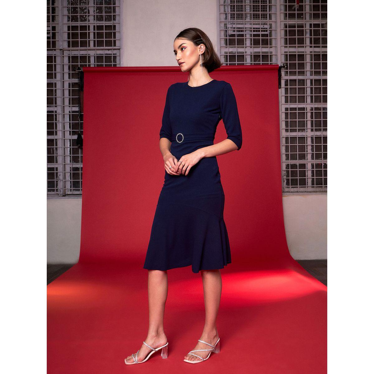 فستان ميدي بحزام خصر ساسافراس × ستايلي-women-clothing-dresses-image-3