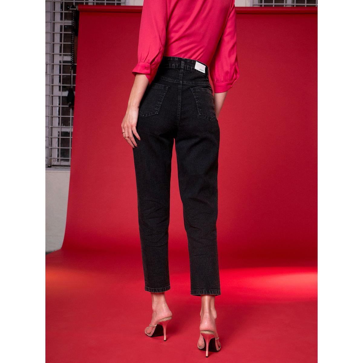 جينز قصير بخصر متوسط ساسافراس × ستايلي-women-clothing-bottoms-jeans-image-5