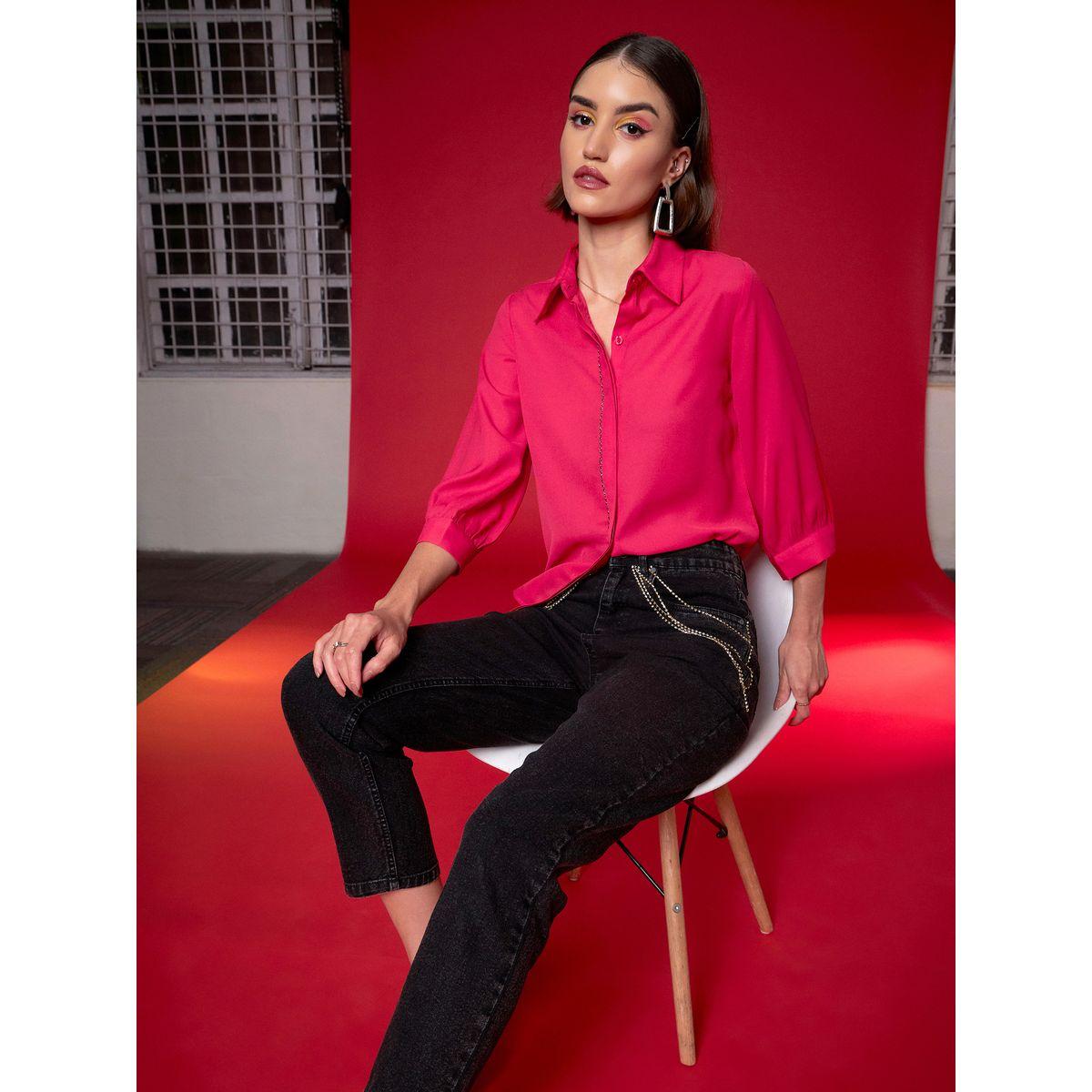 جينز قصير بخصر متوسط ساسافراس × ستايلي-women-clothing-bottoms-jeans-image-7