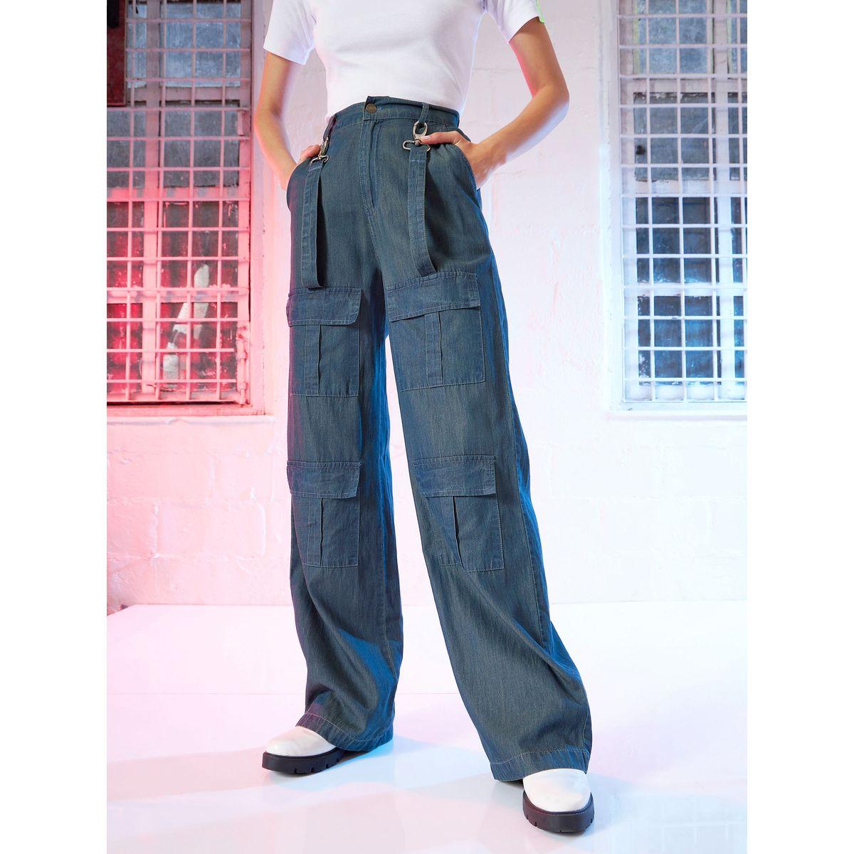 بنطال كارجو مزين بمشبك خطاف ساسافراس × ستايلي-women-clothing-bottoms-trousers-image-7