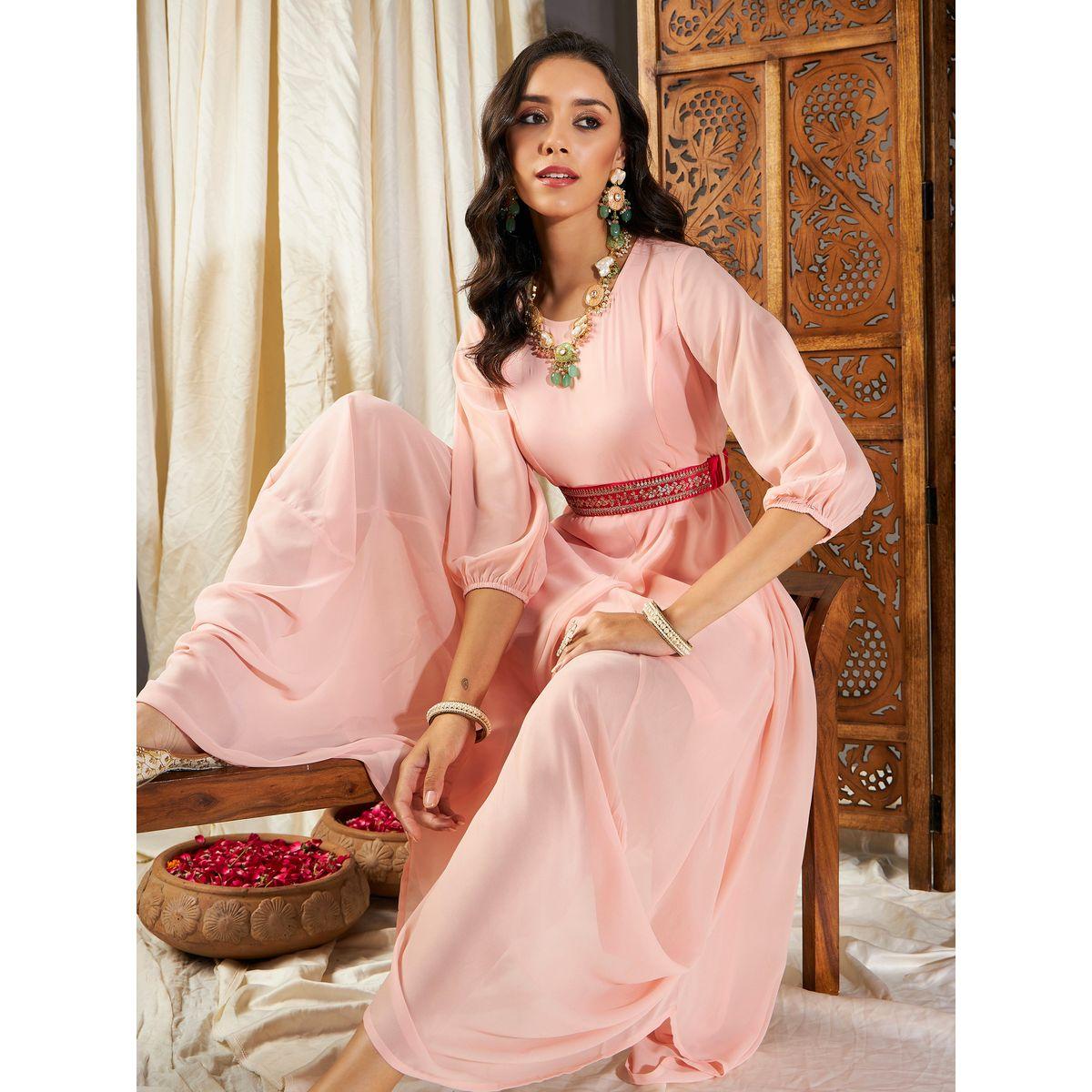 Buy Women s Shae by SASSAFRAS Embroidered Belt Dhoti Dress Online Centrepoint KSA