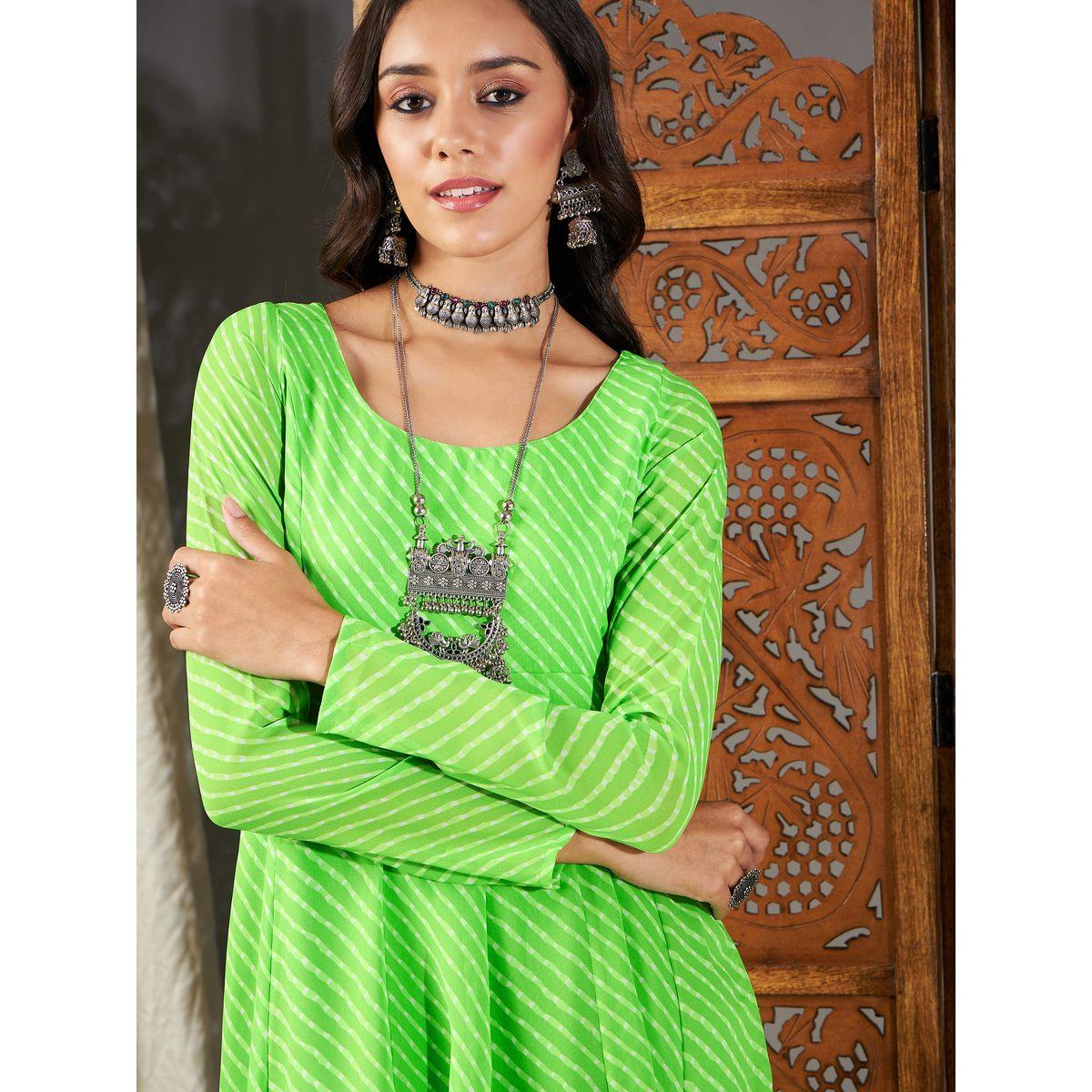 فستان اناركالي مع أربطة ساسافراس × ستايلي-women-clothing-ethnicwear-dresses-image-4