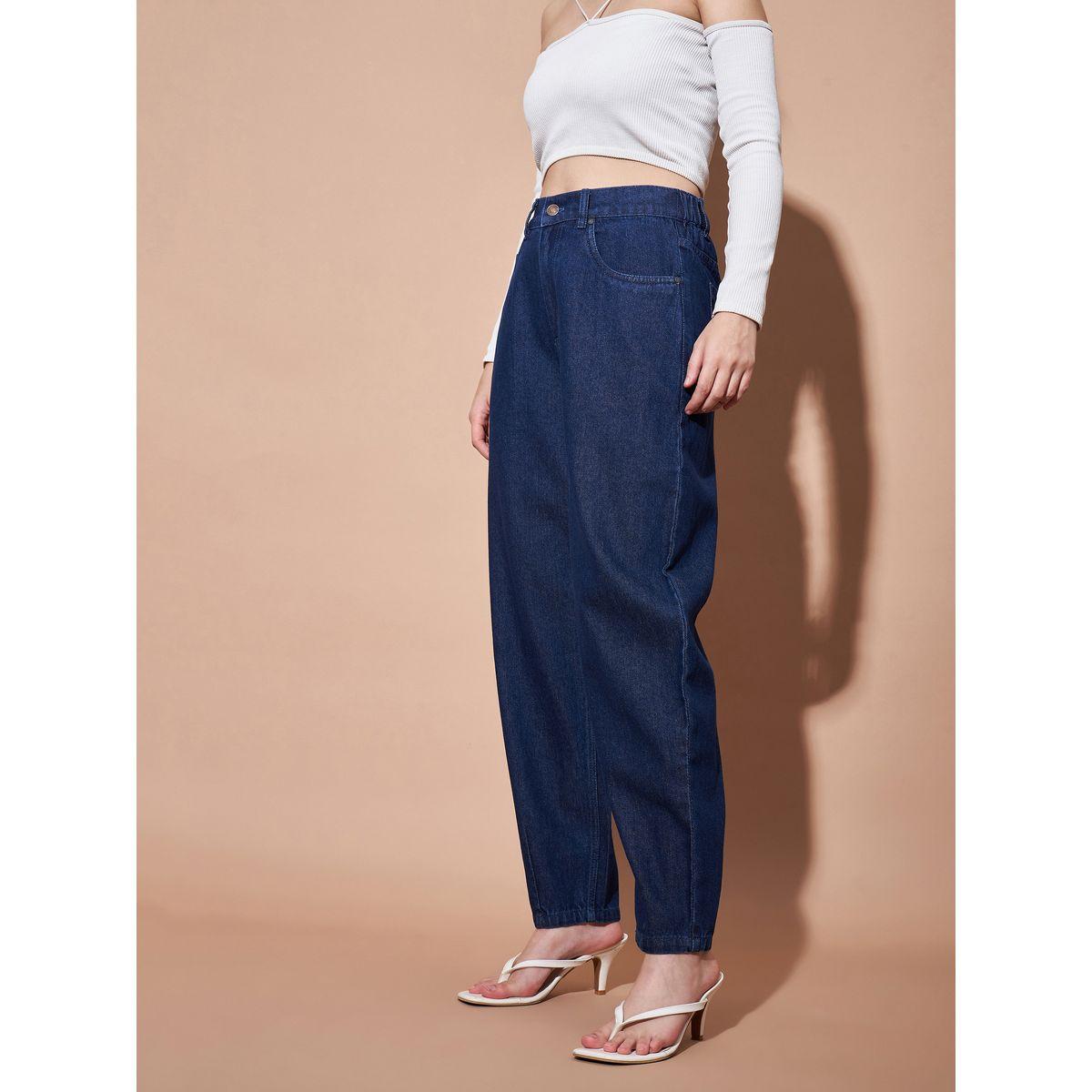 جينز بقصة واسعة وخصر عالي ساسافراس × ستايلي-women-clothing-bottoms-jeans-image-3