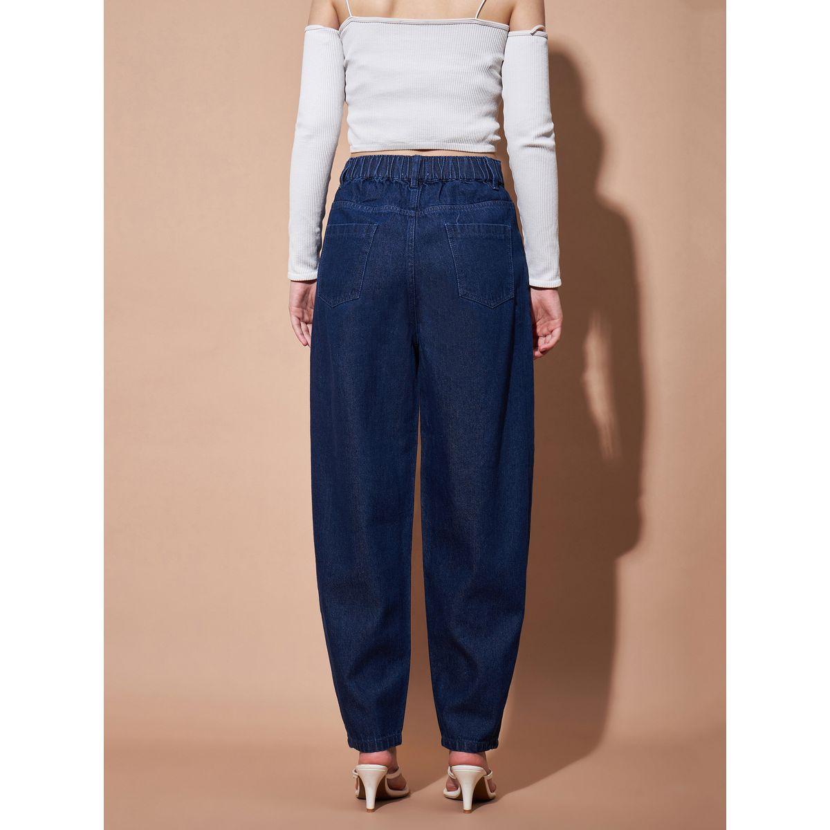 جينز بقصة واسعة وخصر عالي ساسافراس × ستايلي-women-clothing-bottoms-jeans-image-5