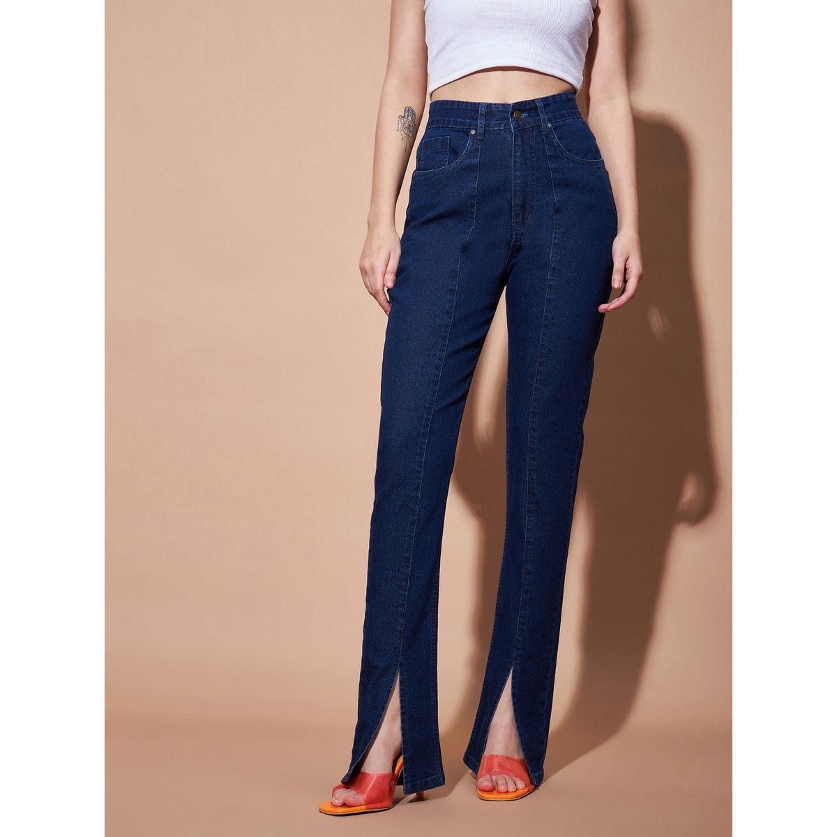 Mid Rise Skinny Fit Jeans with Front Split-women-clothing-bottoms-jeans-image-1