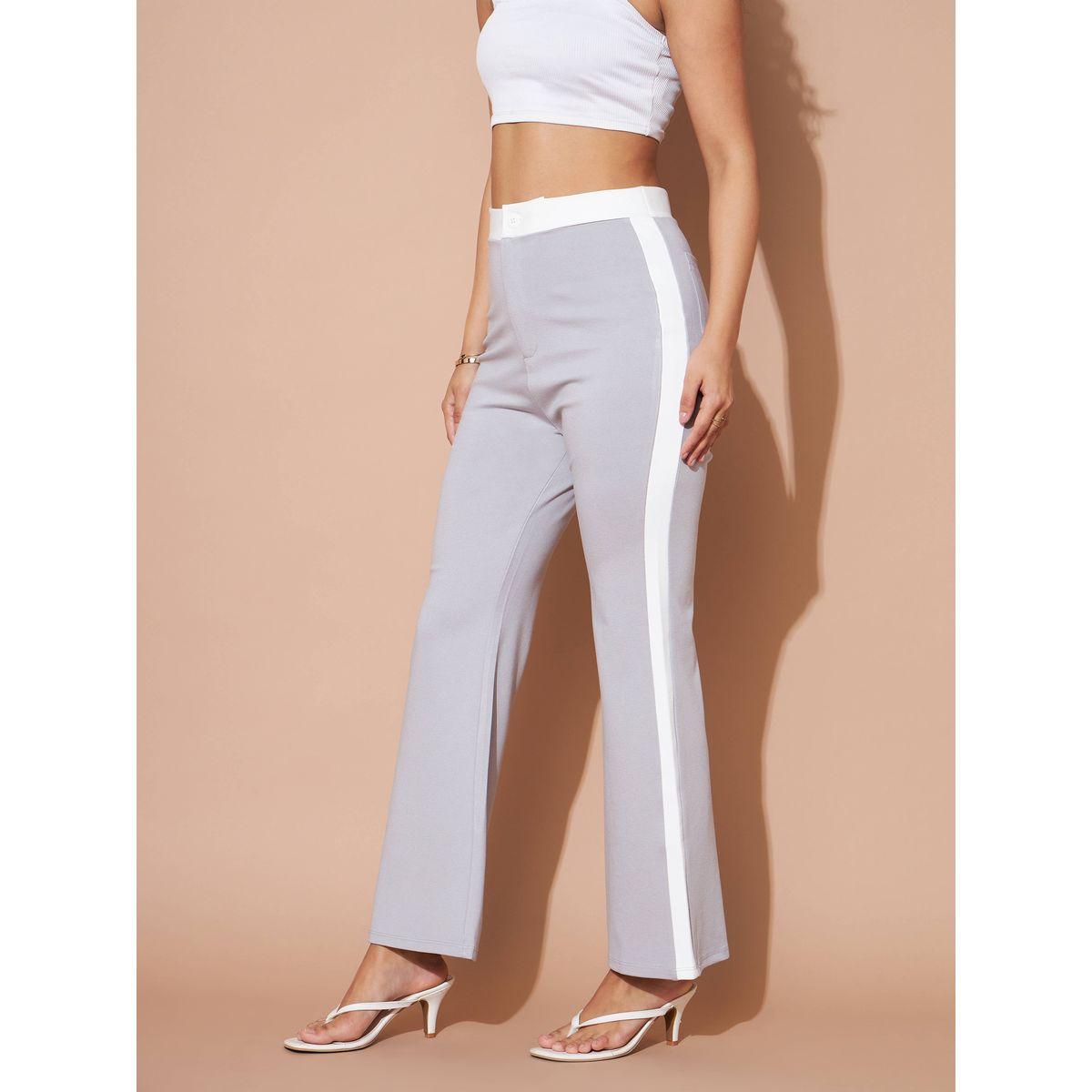 بنطال واسع مزين بشريط جانبي ساسافراس × ستايلي-women-clothing-bottoms-trousers-image-3