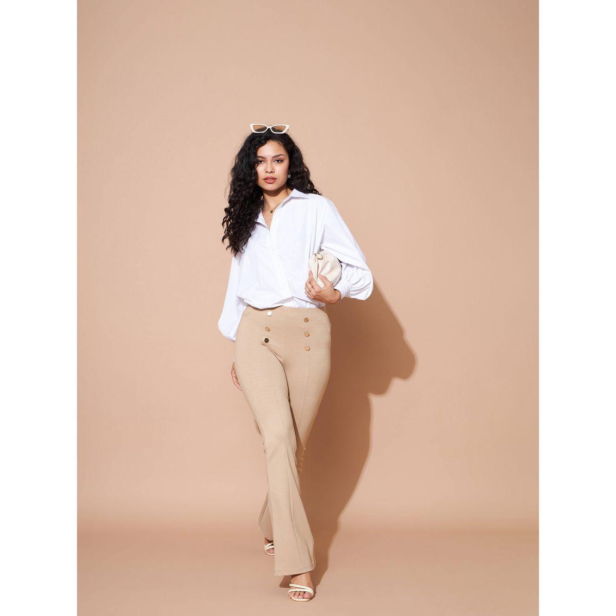 بنطال واسع بخصر عالي ساسافراس × ستايلي-women-clothing-bottoms-trousers-image-6