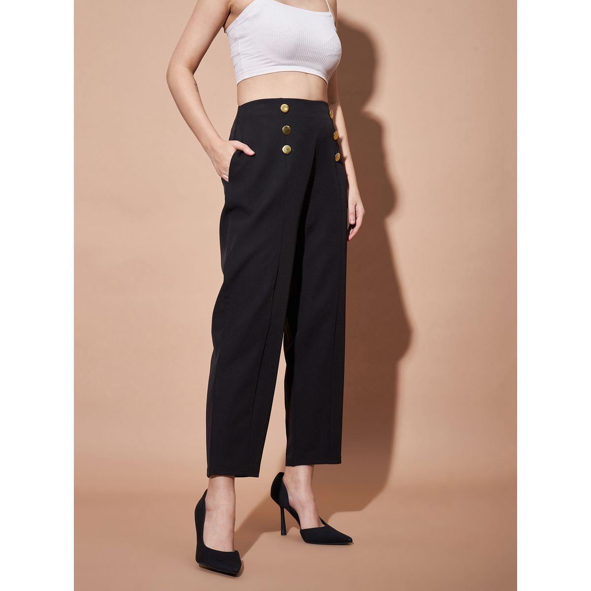 بنطال بقصة بالون مزين بأزرار ساسافراس × ستايلي-women-clothing-bottoms-trousers-image-3