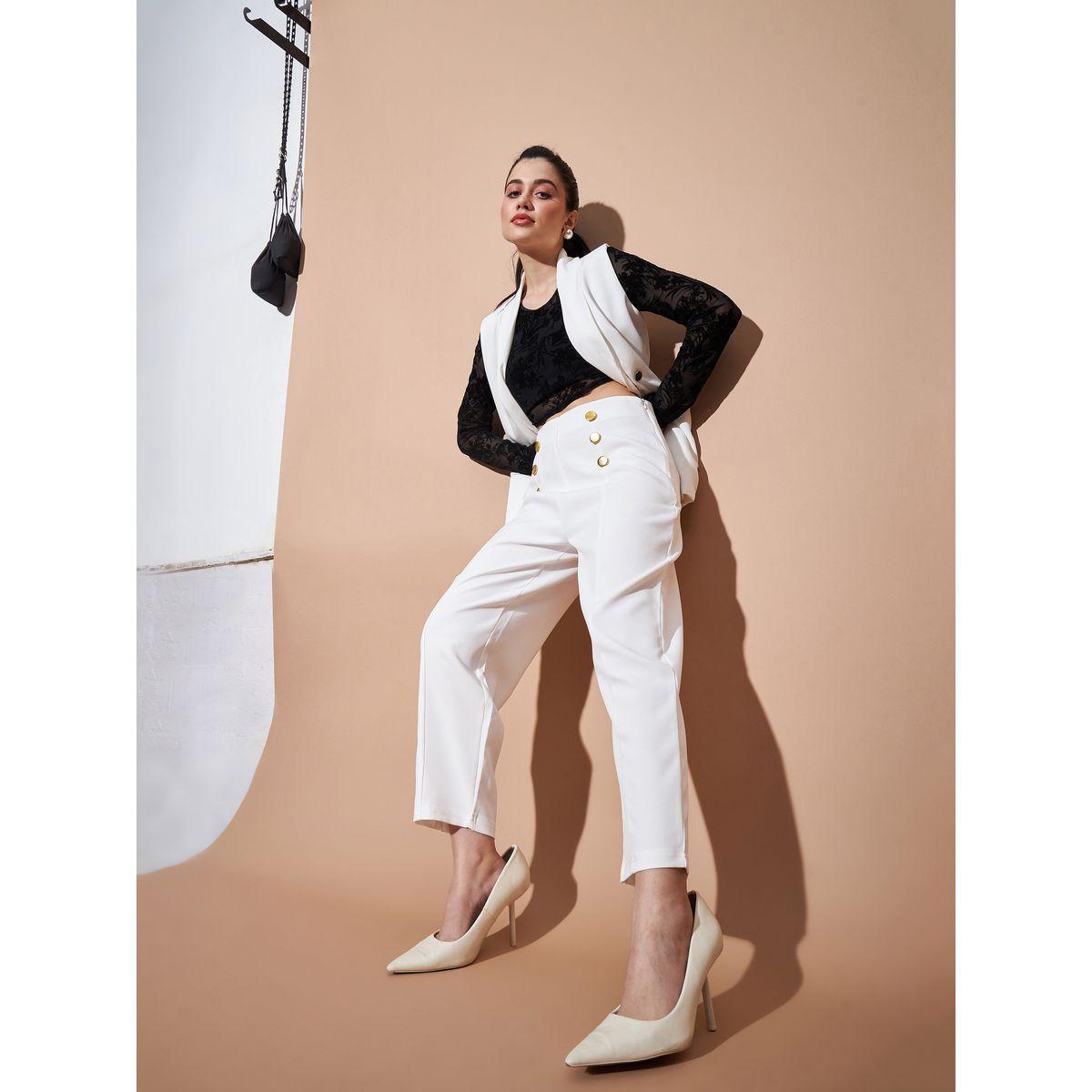 Button Detail Front Darted Balloon Fit Pants-women-clothing-bottoms-trousers-image-2