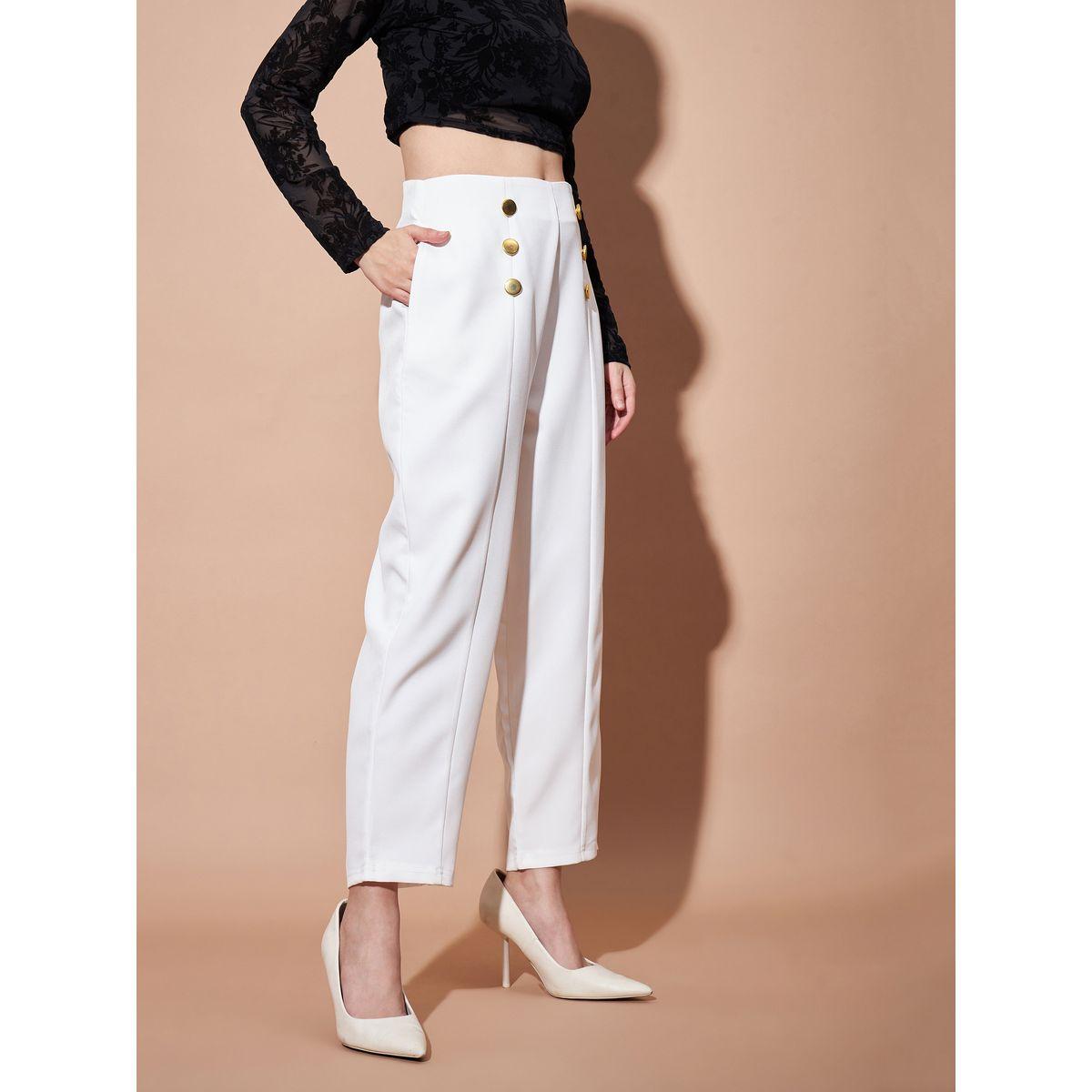 Button Detail Front Darted Balloon Fit Pants-women-clothing-bottoms-trousers-image-3