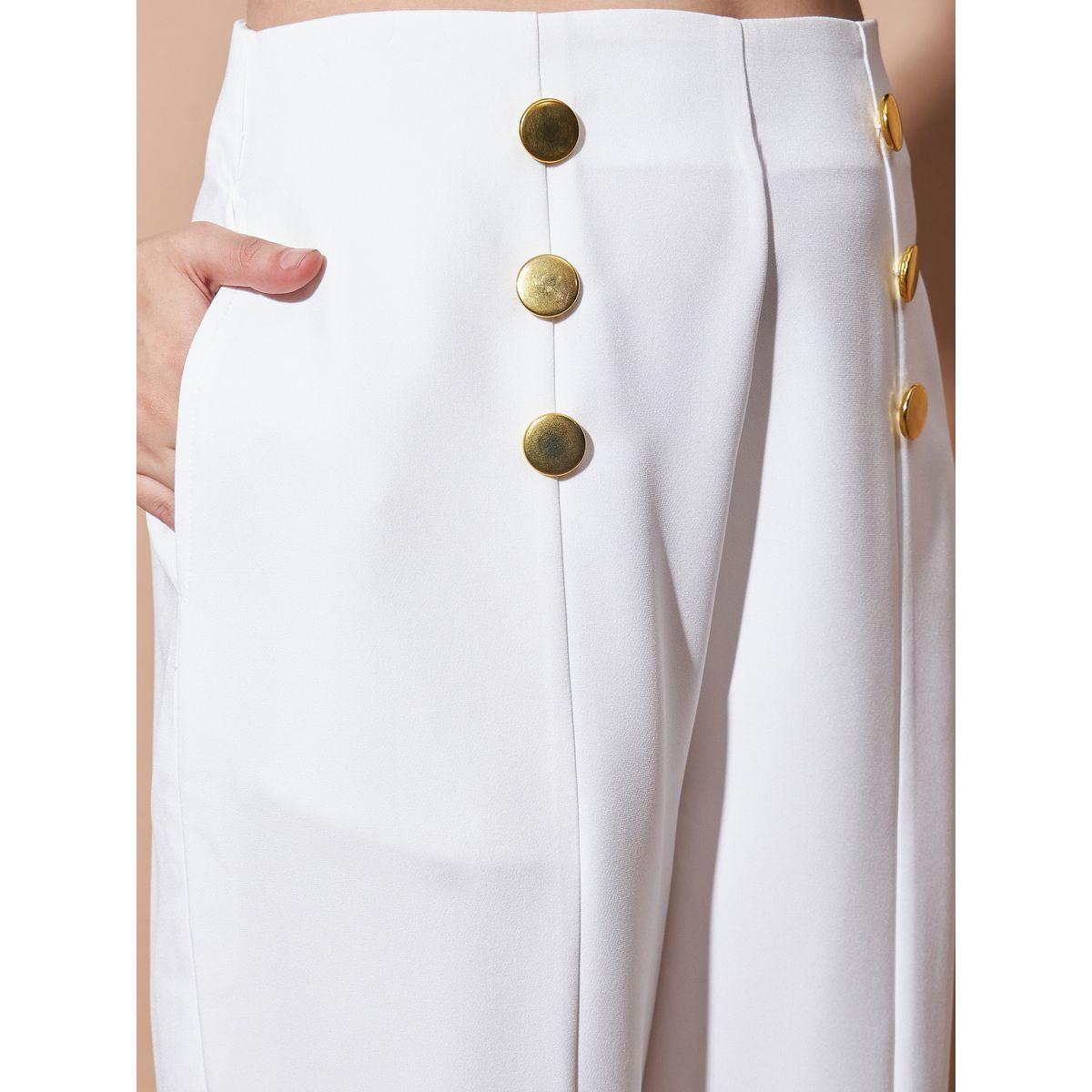 Button Detail Front Darted Balloon Fit Pants-women-clothing-bottoms-trousers-image-4