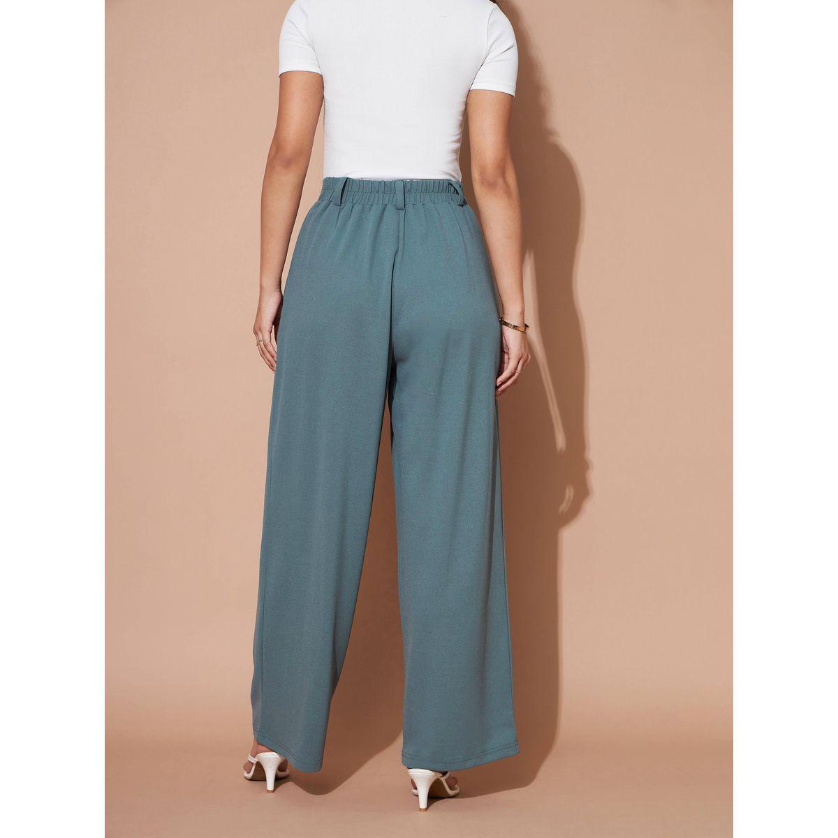 Fold Pleat Wide Leg Pants with Belt Loops-women-clothing-bottoms-trousers-image-5