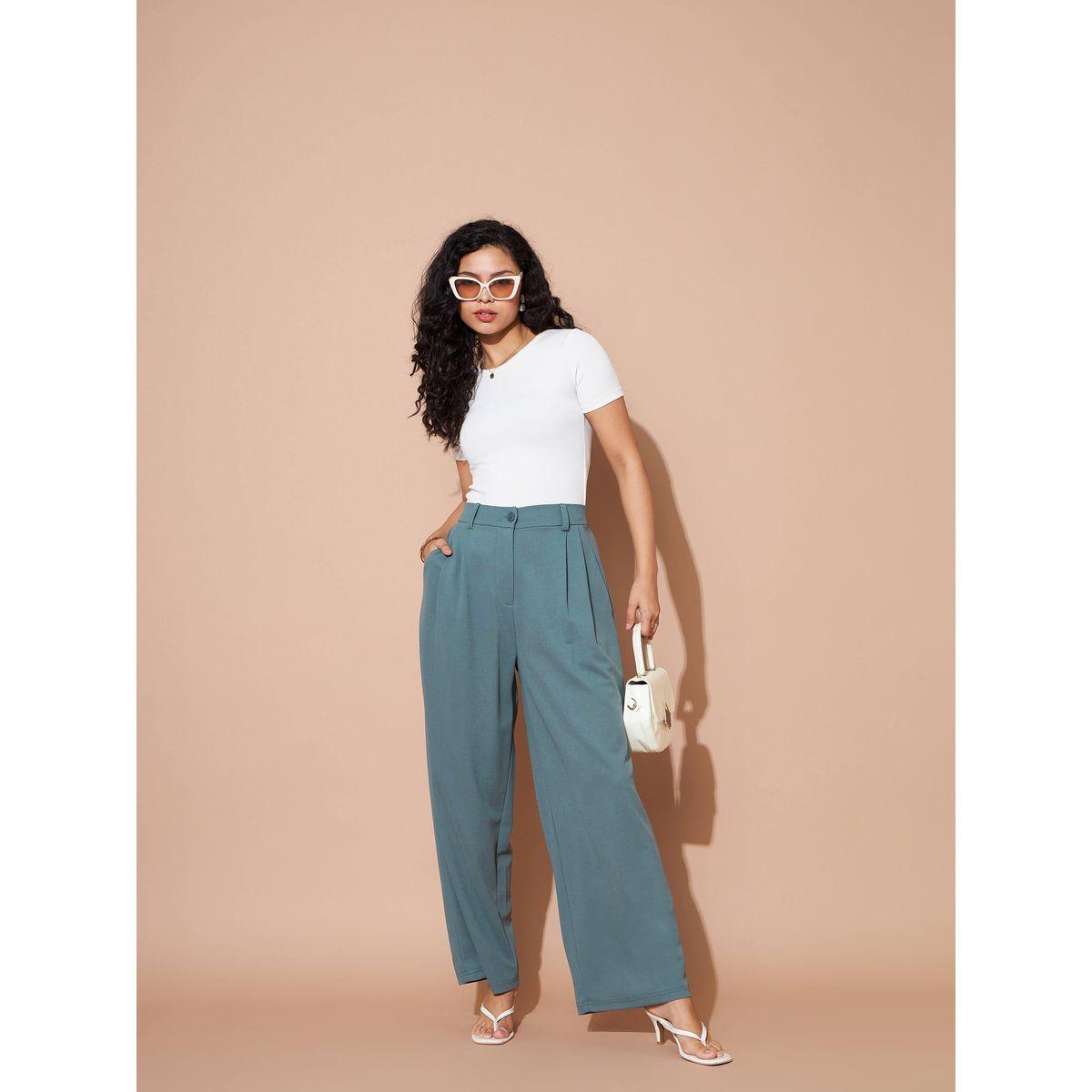 Fold Pleat Wide Leg Pants with Belt Loops-women-clothing-bottoms-trousers-image-6