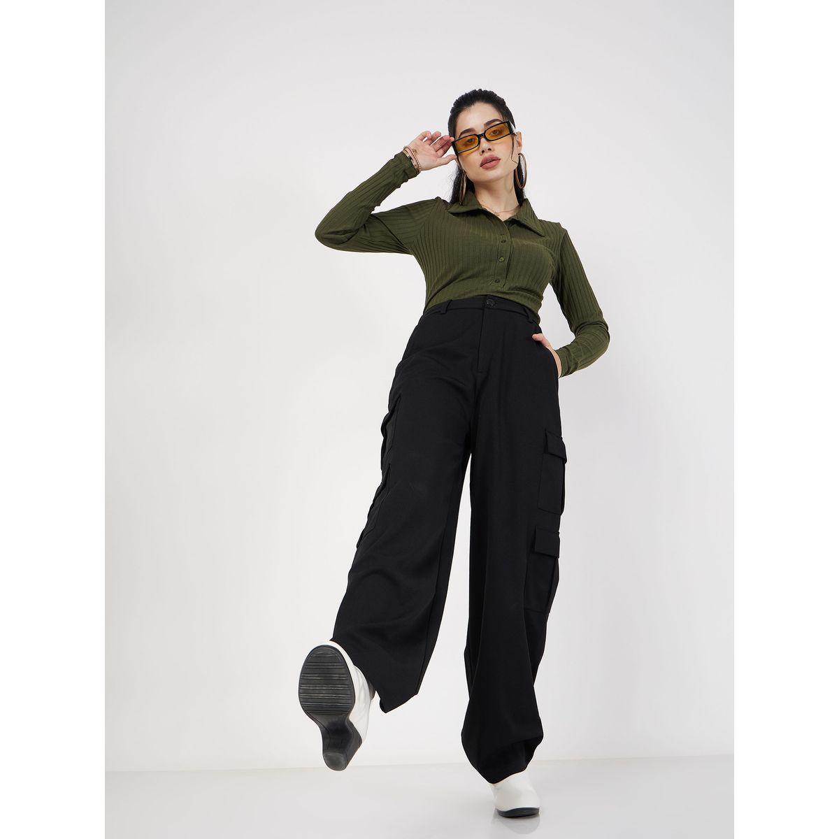 Multi Pocket Detail Cargo Pants-women-clothing-bottoms-trousers-image-2