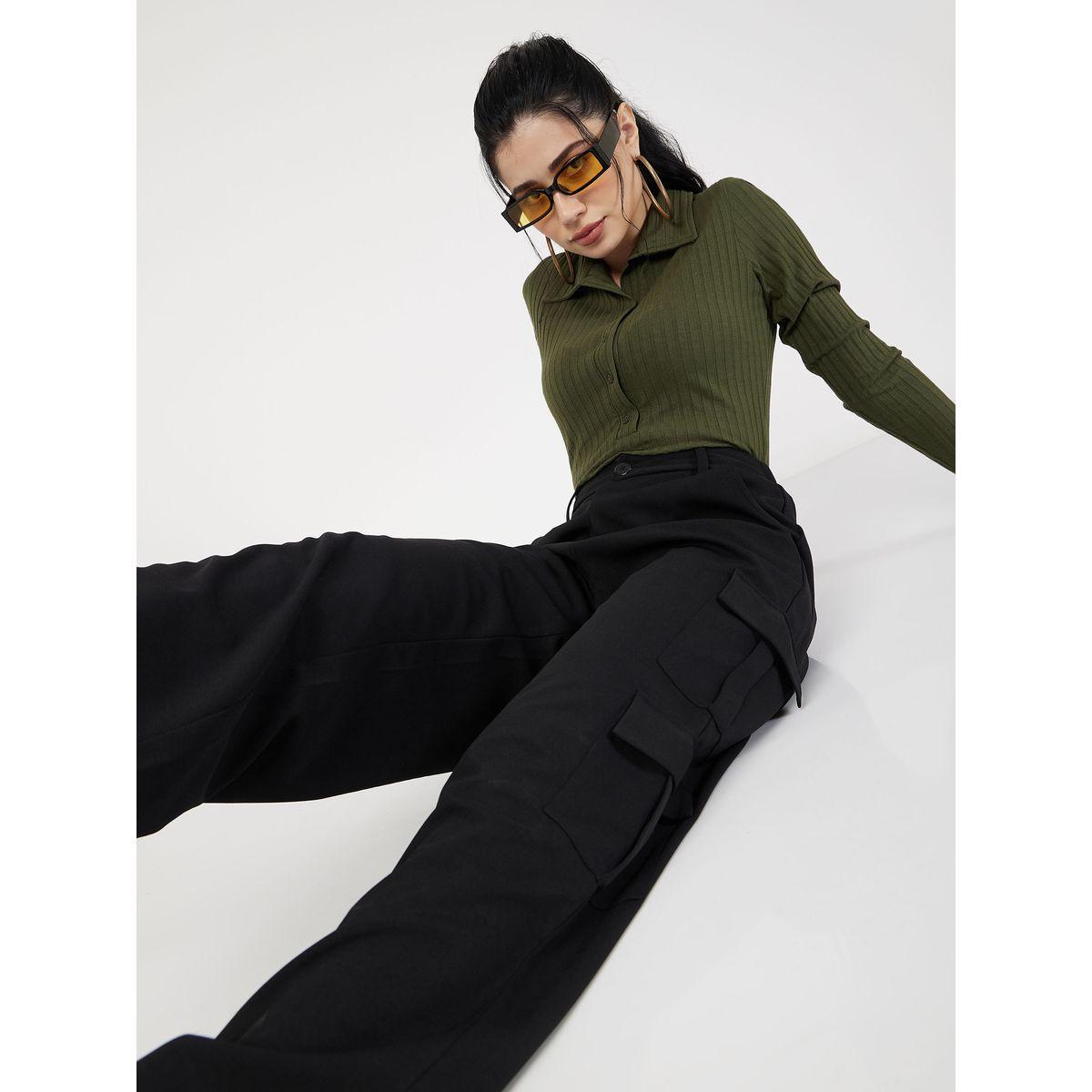 Multi Pocket Detail Cargo Pants-women-clothing-bottoms-trousers-image-6