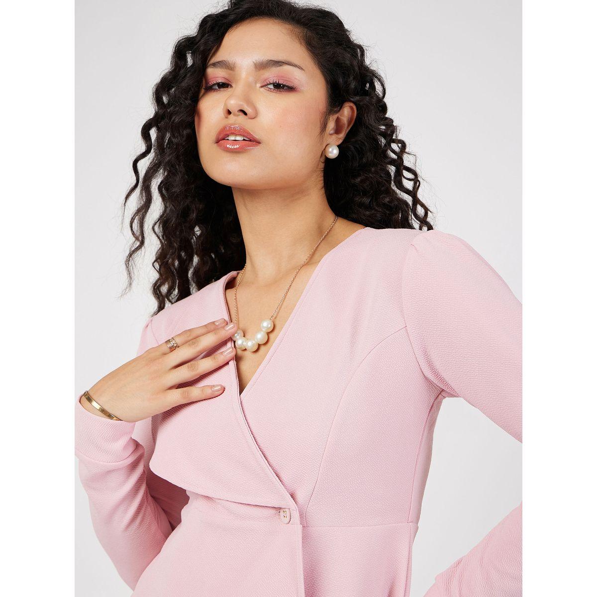 Wrap Peplum Top & Bell Bottom Pants Co-Ords-women-clothing-coordsets-image-4
