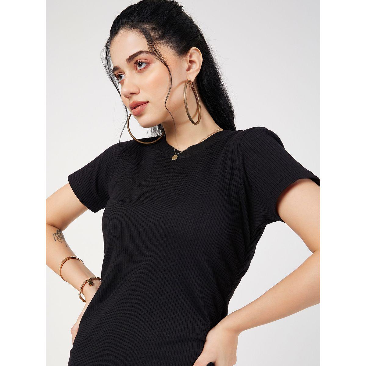 Side Ruched Ribbed Bodycon Midi Dress-women-clothing-dresses-image-4