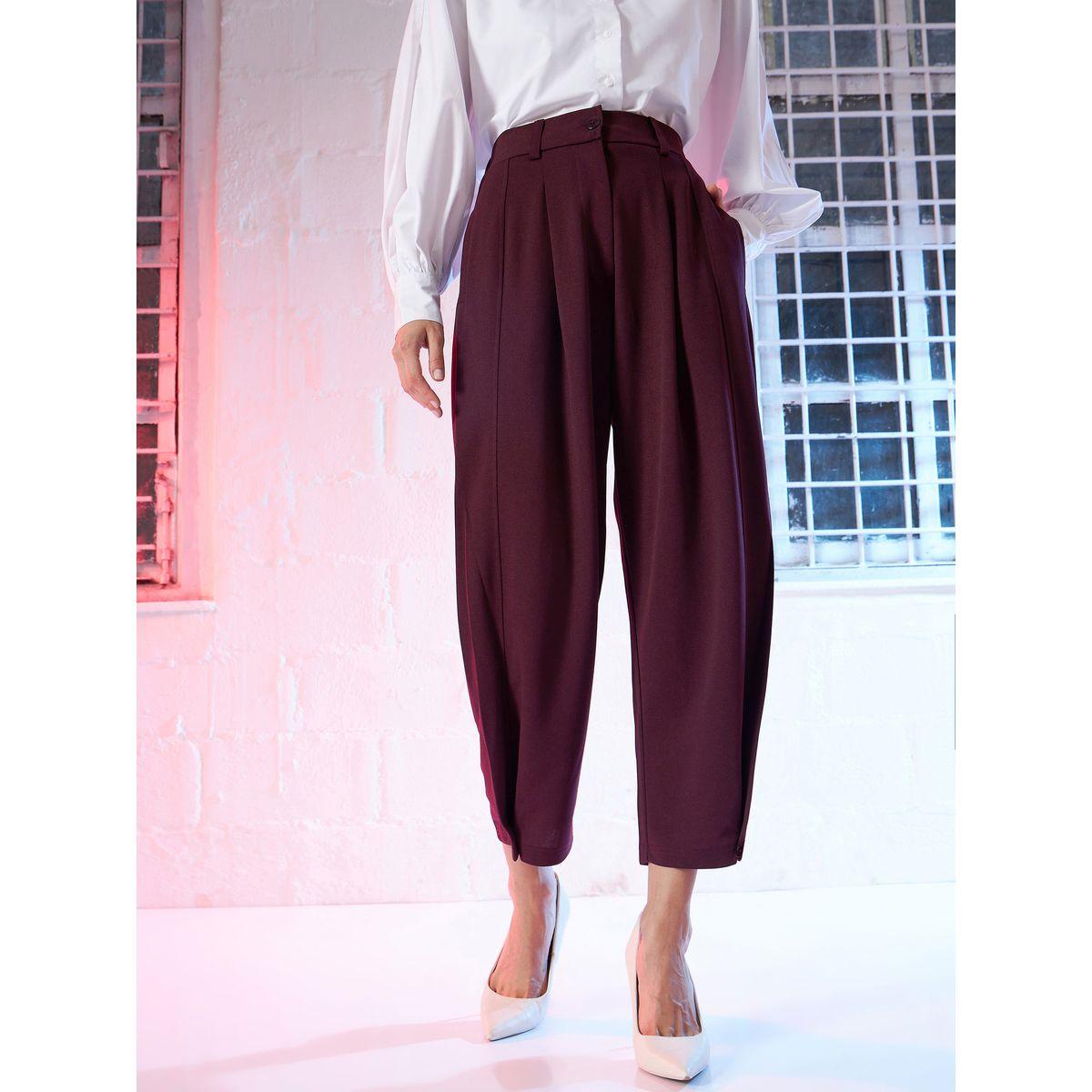 Button Hem Darted Balloon Pants-women-clothing-bottoms-trousers-image-1
