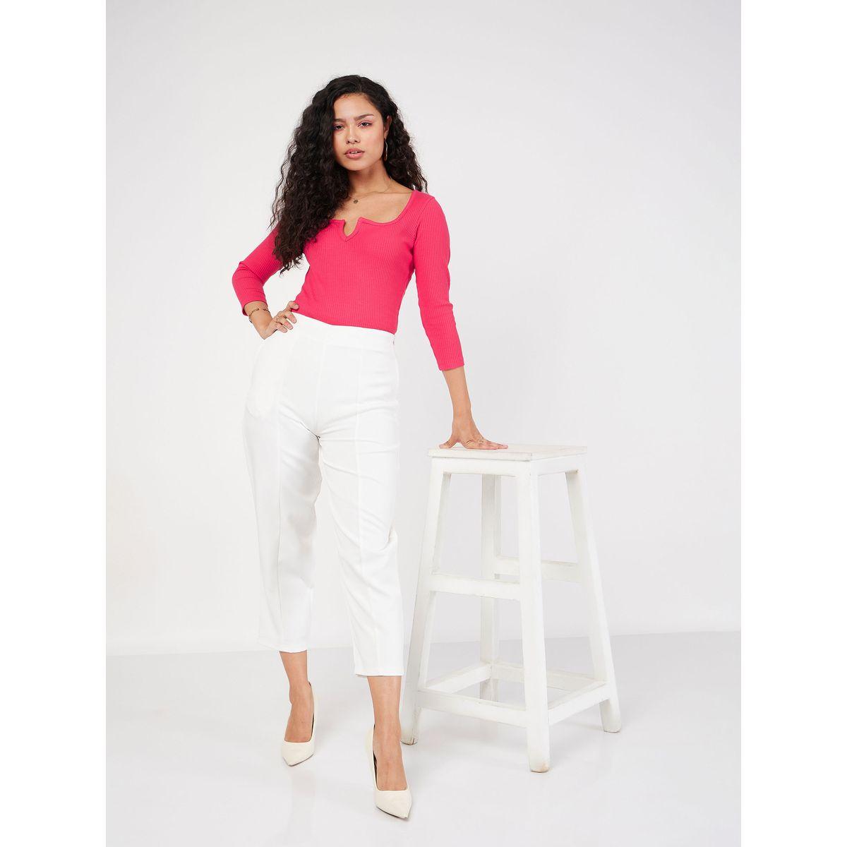 High Rise Front Darted Cropped Pants-women-clothing-bottoms-trousers-image-1